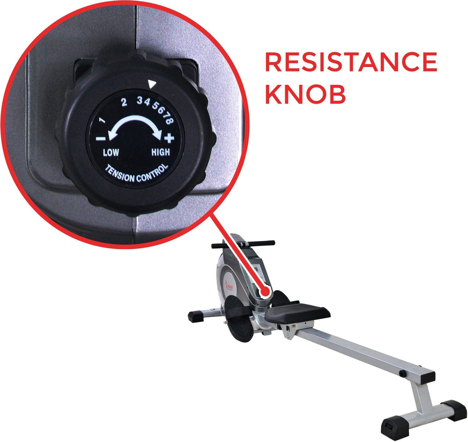 Sunny Health & Fitness Magnetic Rowing Machine - view number 5