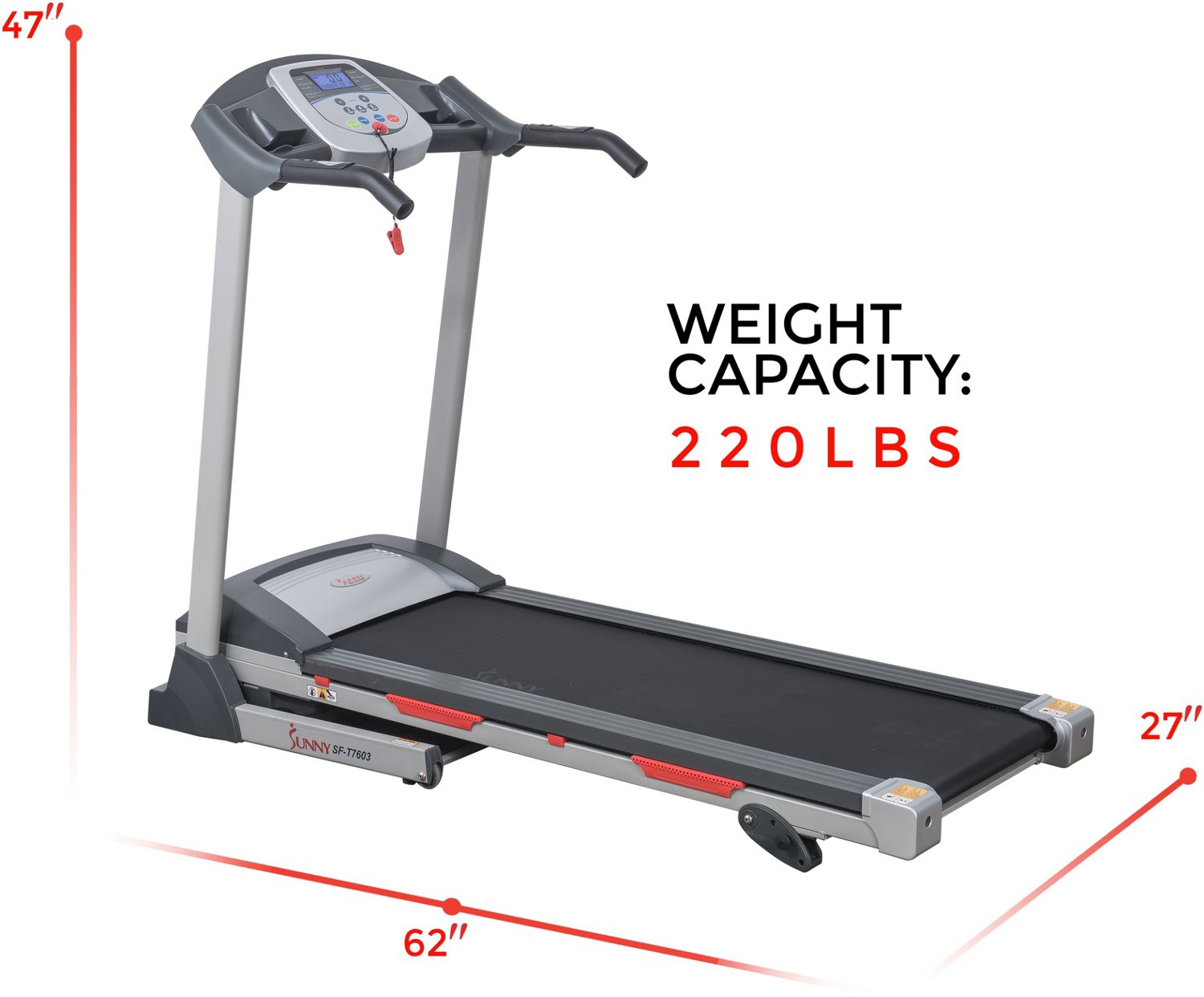 Sunny Health & Fitness SFT7603 Motorized Treadmill Academy