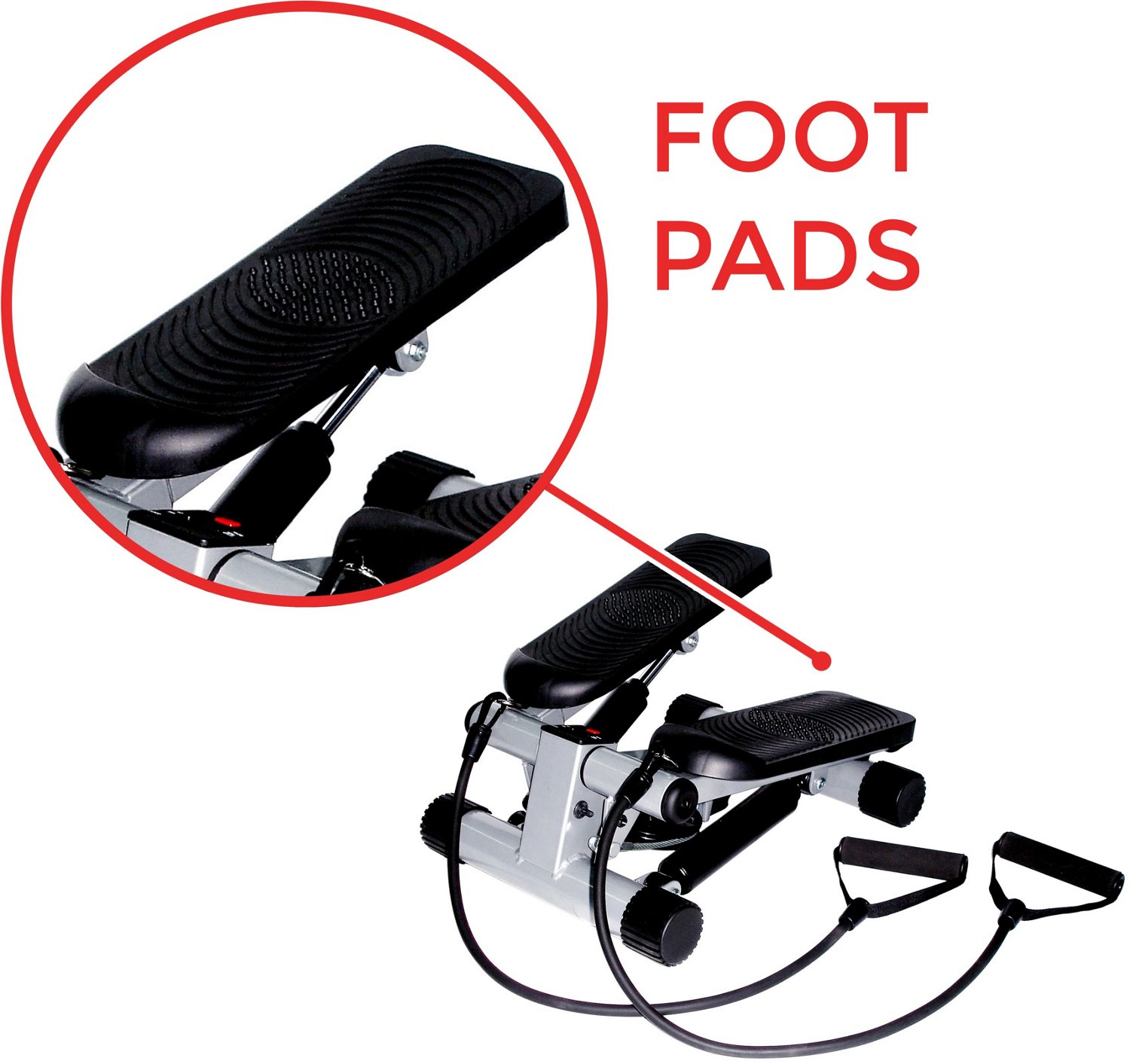 Sunny Health & Fitness Mini Stepper with Bands