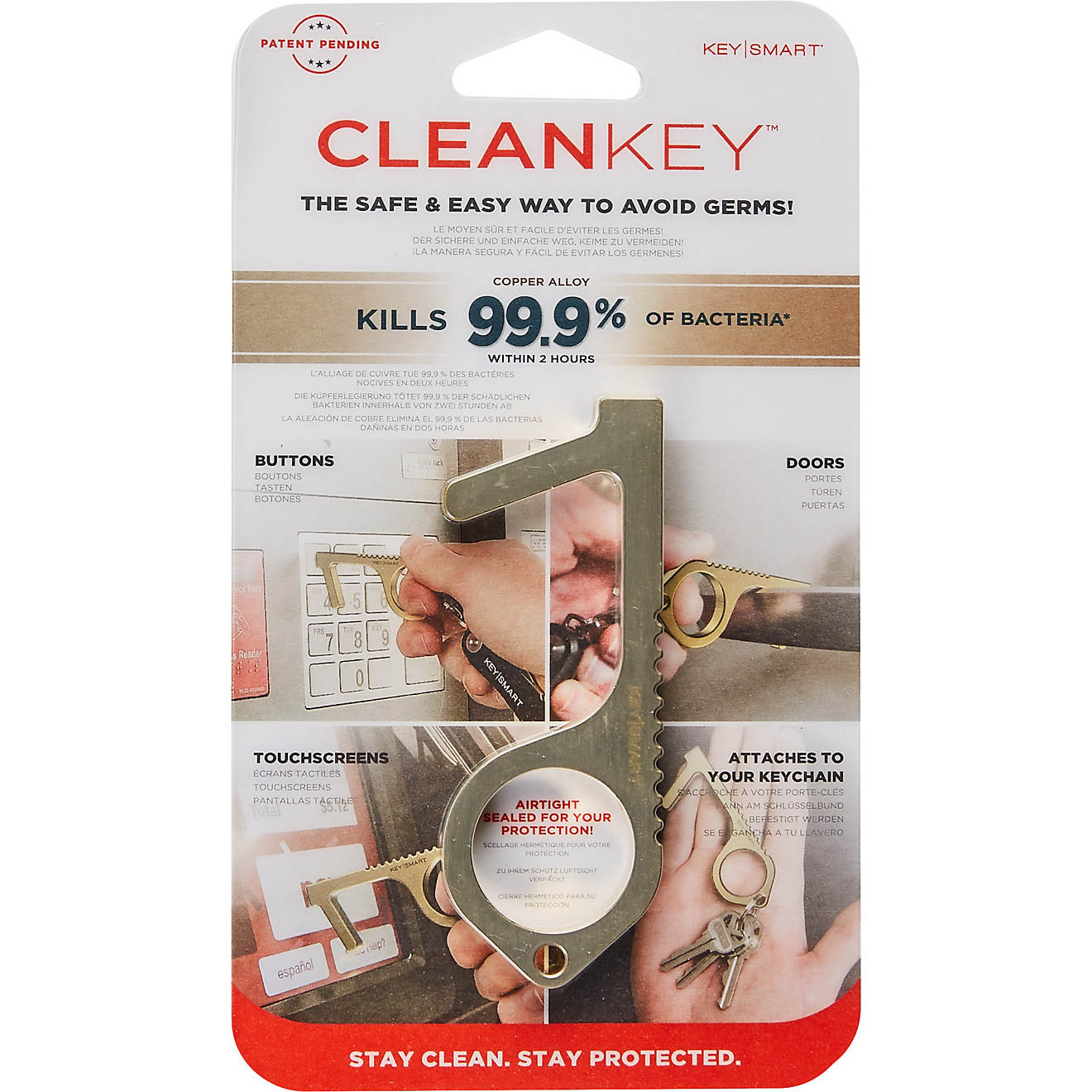 KeySmart CleanKey Brass Hand Tool                                                                                                - view number 1
