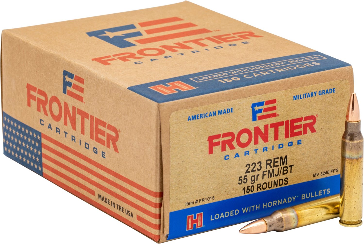 Frontier Fmj Cartridge 223 Remington 55 Grain Rifle Ammunition 150 Rounds Academy 