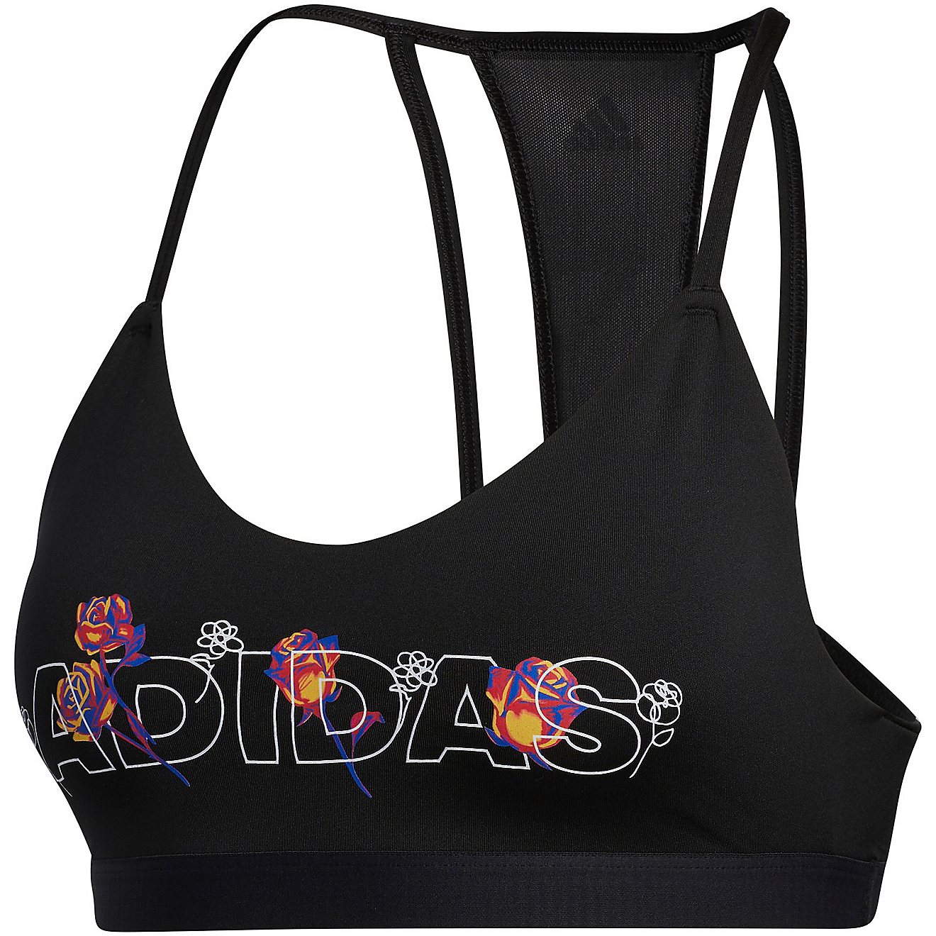adidas Women's All Me 3-Stripes Floral Sports Bra                                                                                - view number 1