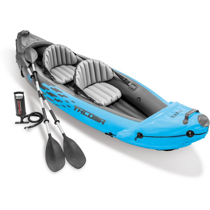INTEX Sport Series Tacoma K2 10 ft 3 in Inflatable Tandem Kayak Blue/Gray - Canoes/Kayaks/Sm Boats at Academy Sports