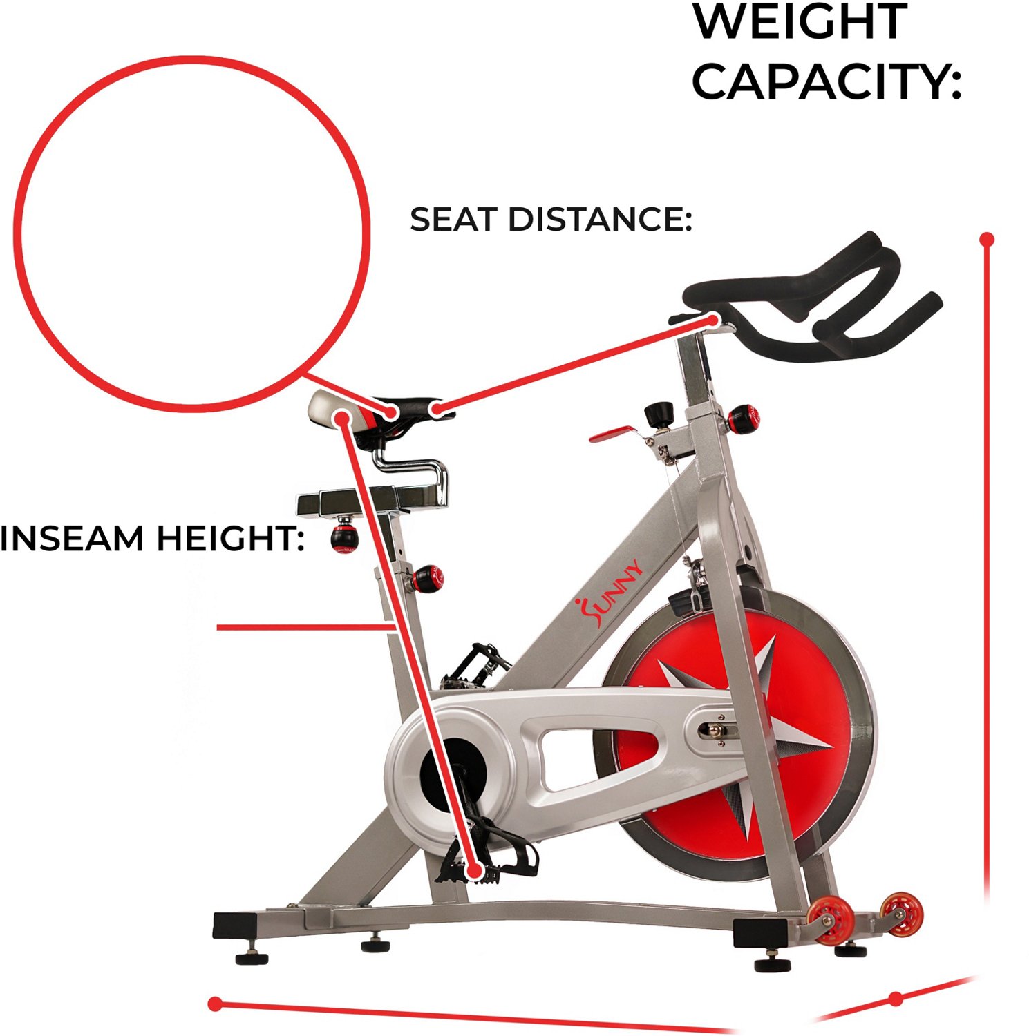 Sunny Health Fitness Pro Indoor Cycling Bike Academy