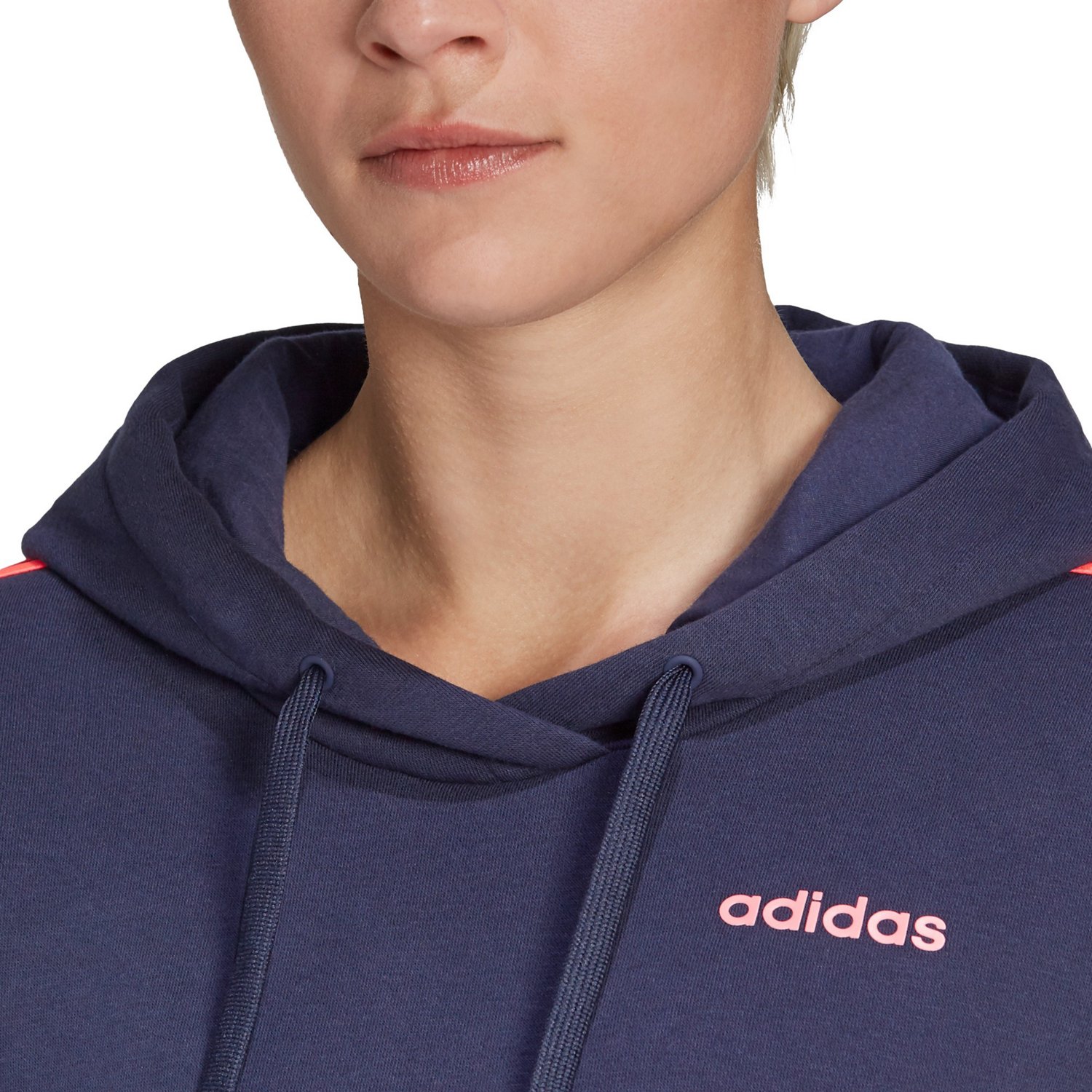 adidas Women's Essentials 3 Stripes Over Head Fleece Hoodie                                                                      - view number 4