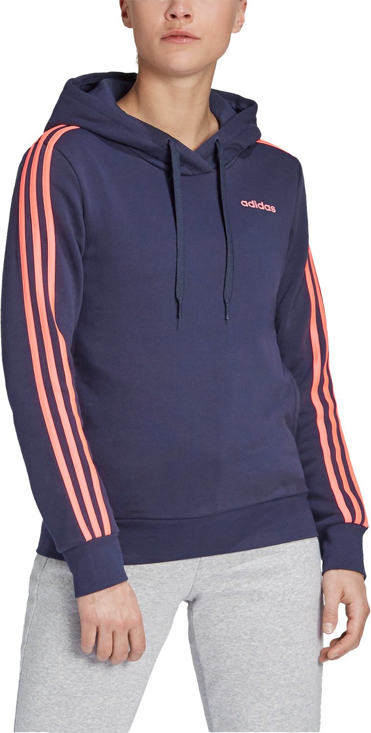 adidas Women's Essentials 3 Stripes Over Head Fleece Hoodie