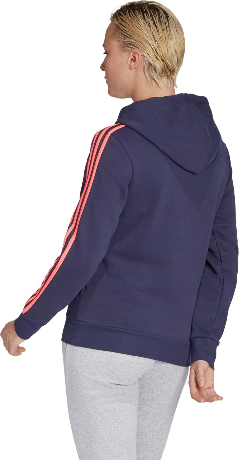 adidas Women's Essentials 3 Stripes Over Head Fleece Hoodie                                                                      - view number 2