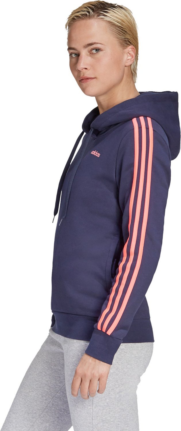 adidas Women's Essentials 3 Stripes Over Head Fleece Hoodie                                                                      - view number 3