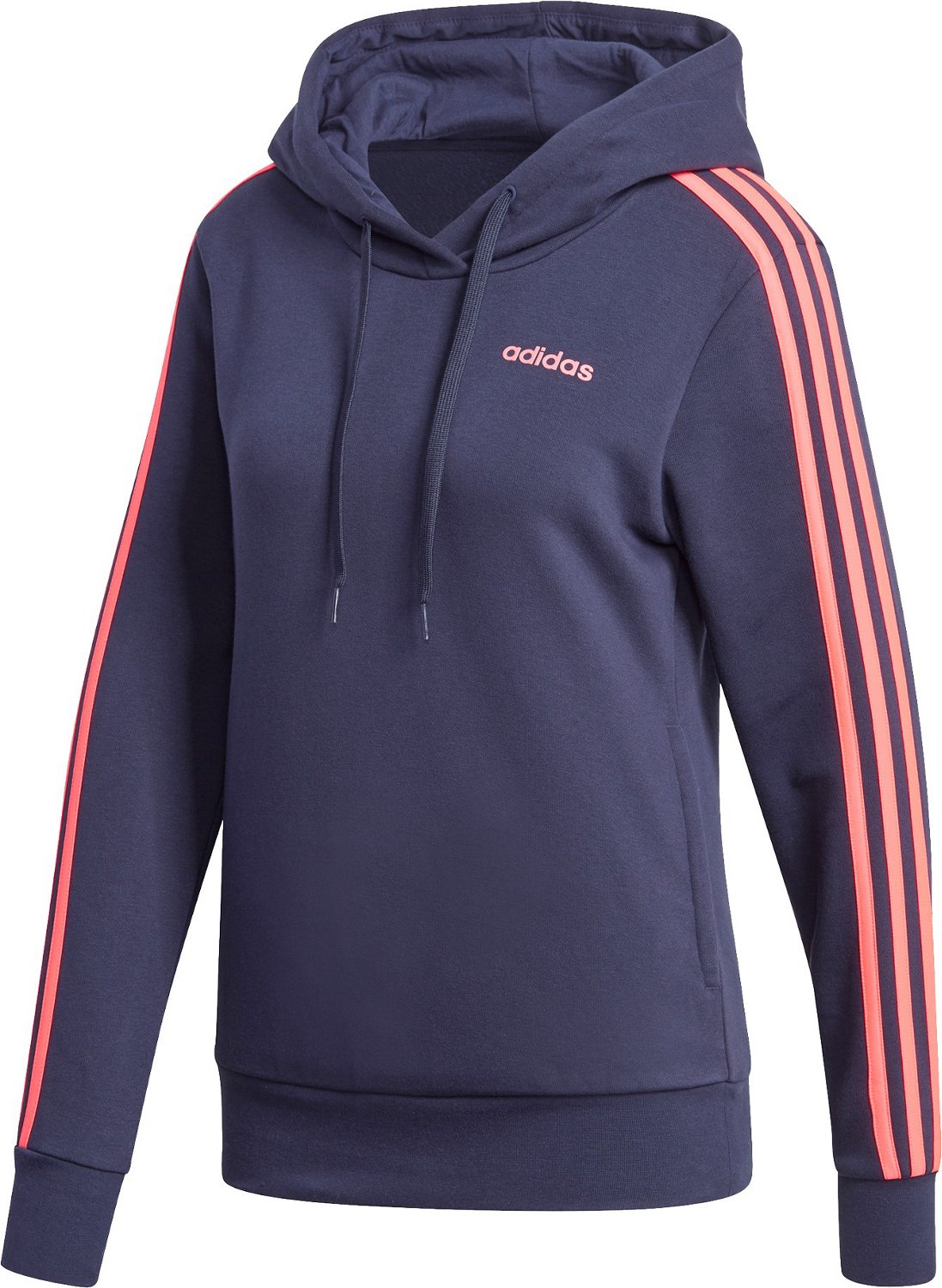adidas Women's Essentials 3 Stripes Over Head Fleece Hoodie                                                                      - view number 7