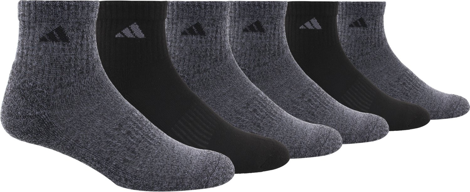 adidas Men's Large Athletic Quarter Socks 6 Pack - view number 2