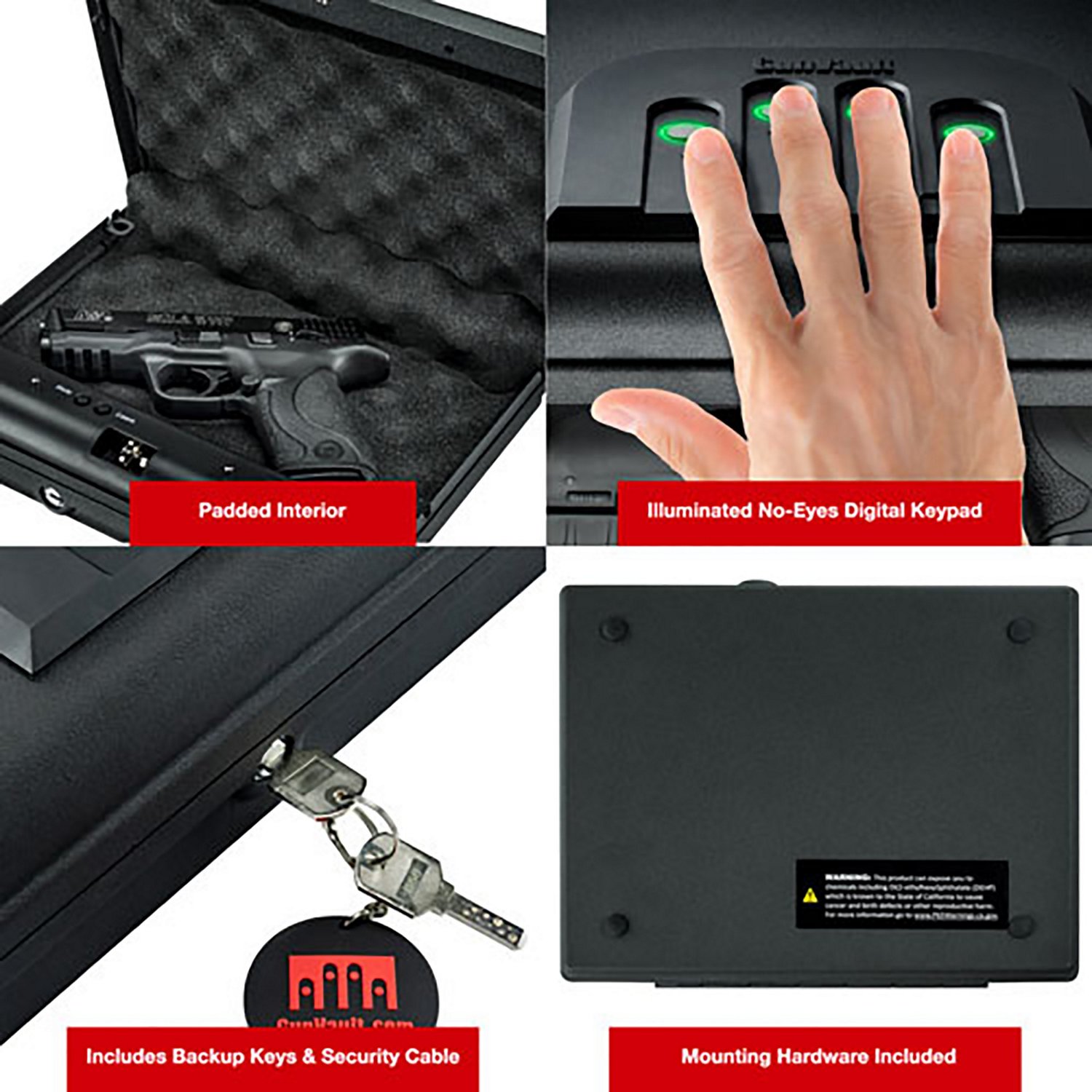 GunVault MicroVault Handgun Case                                                                                                 - view number 6