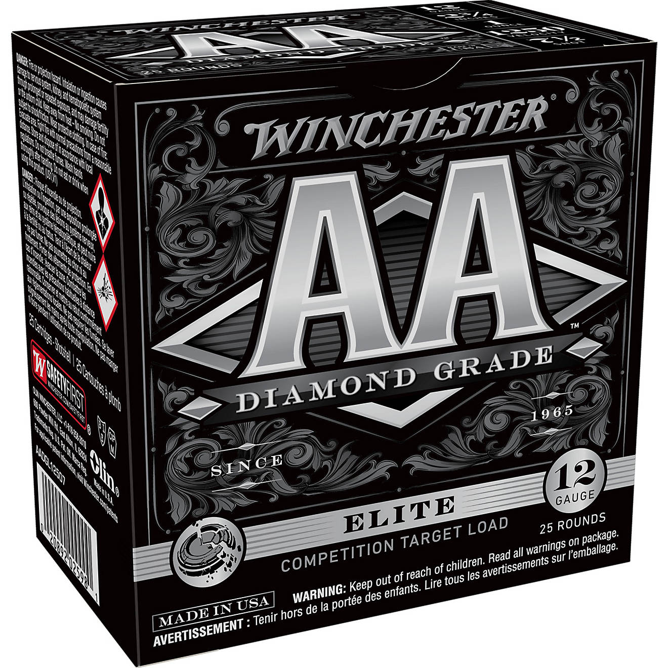 Winchester AA Diamond Grade Elite 12 Gauge Shotshells - 25 Rounds                                                                - view number 1