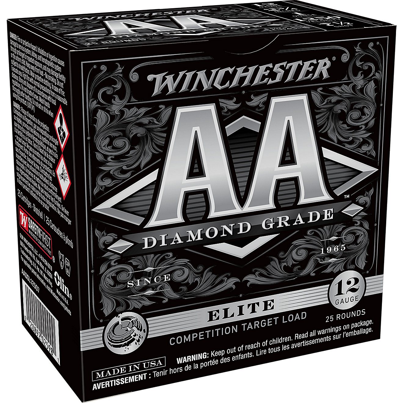 Winchester AA Diamond Grade Elite 12 Gauge Shotshells - 25 Rounds                                                                - view number 1