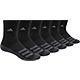adidas Youth Cushioned Angle Stripe Crew Socks 6-Pack                                                                            - view number 1 image
