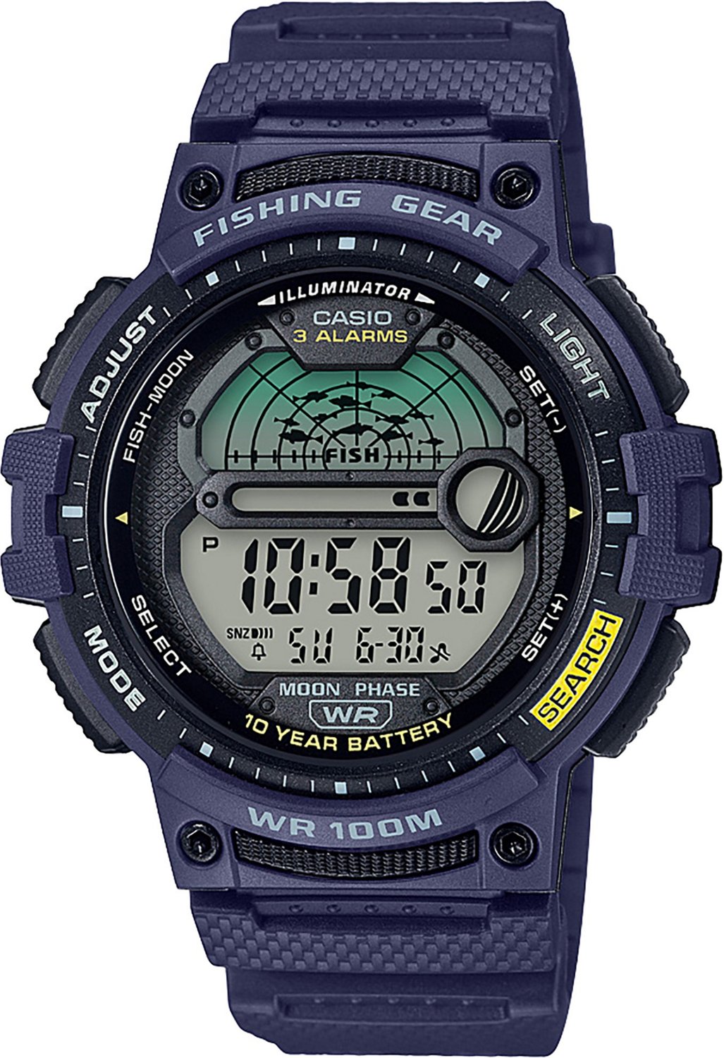 Academy Sports + Outdoors Casio Men's Fishing Gear Watch