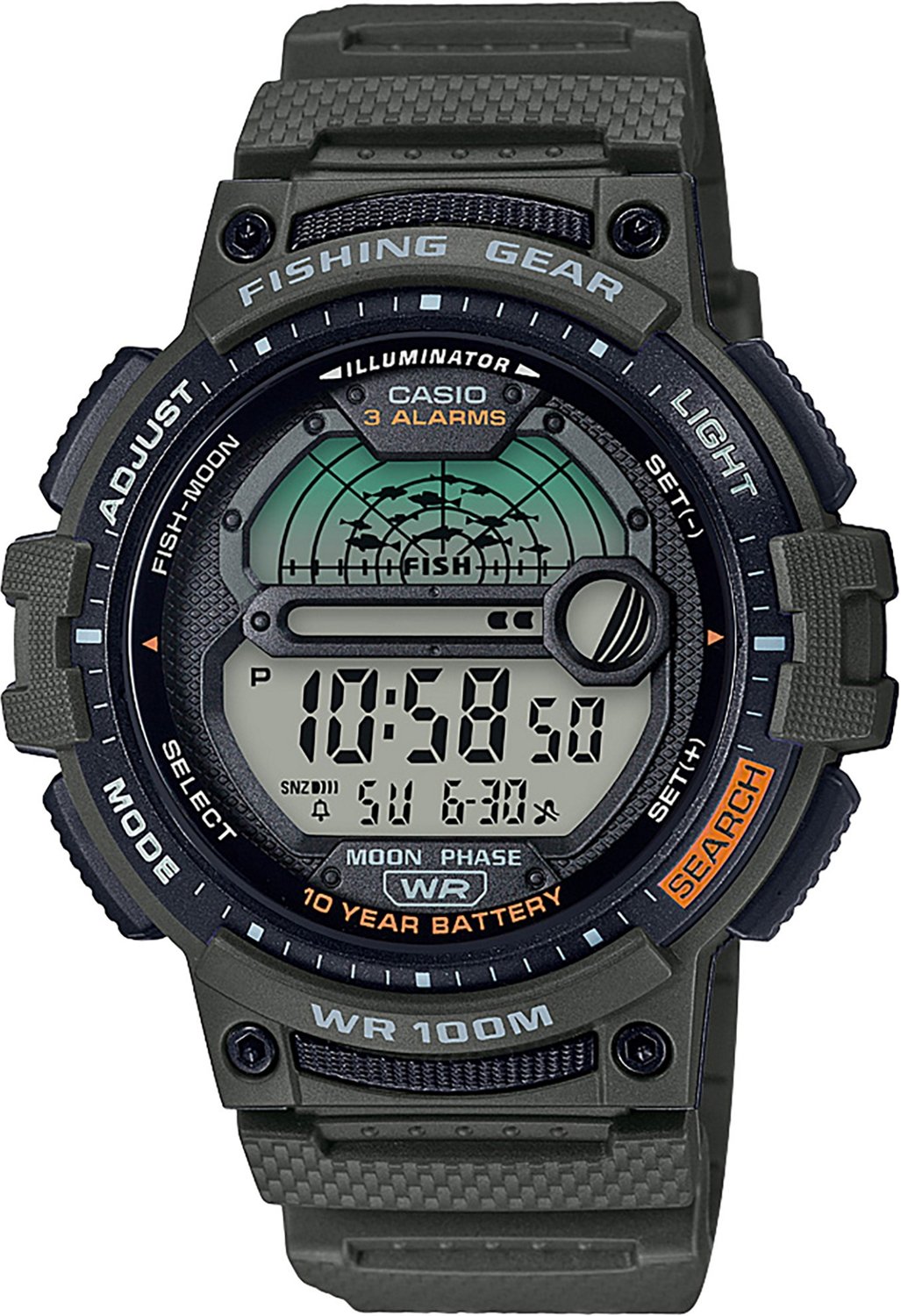 Academy Sports + Outdoors Casio Men's Fishing Gear Watch