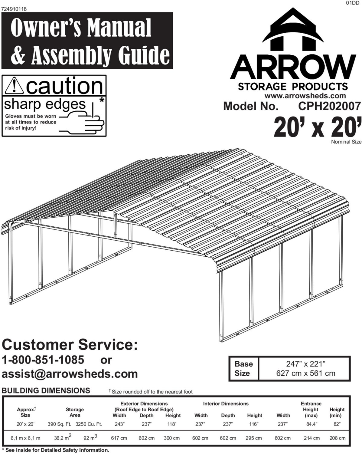 Arrow Carport 20 x 20                                                                                                            - view number 4