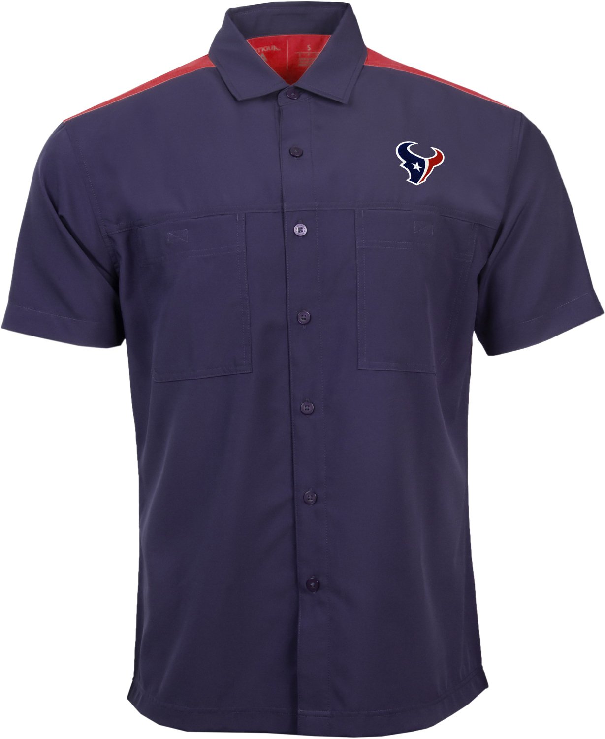 Antigua Men's Houston Texans Game Day Woven Fishing Shirt