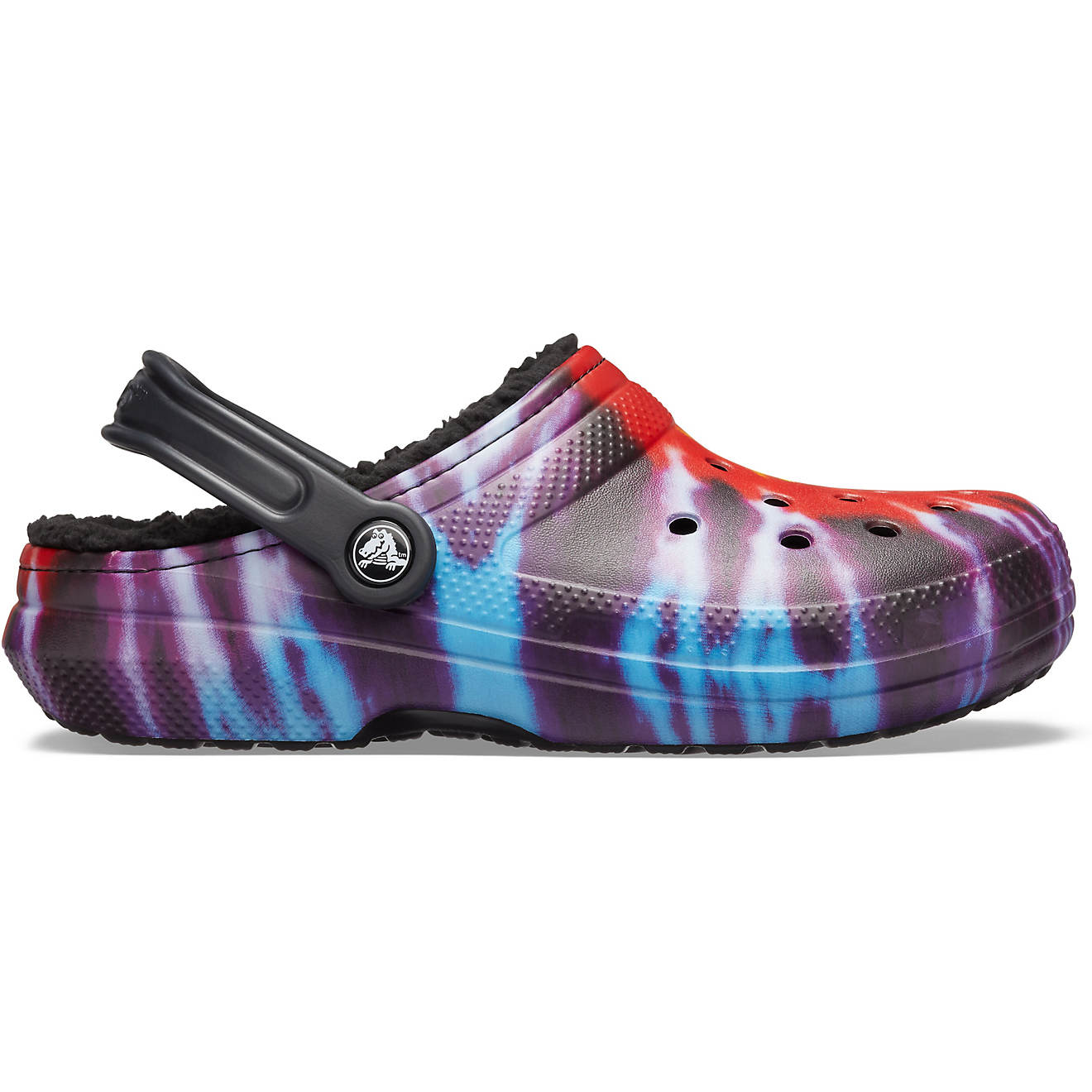 Crocs Adults' Classic Fuzz-Lined Tie-Dye Clogs                                                                                   - view number 1