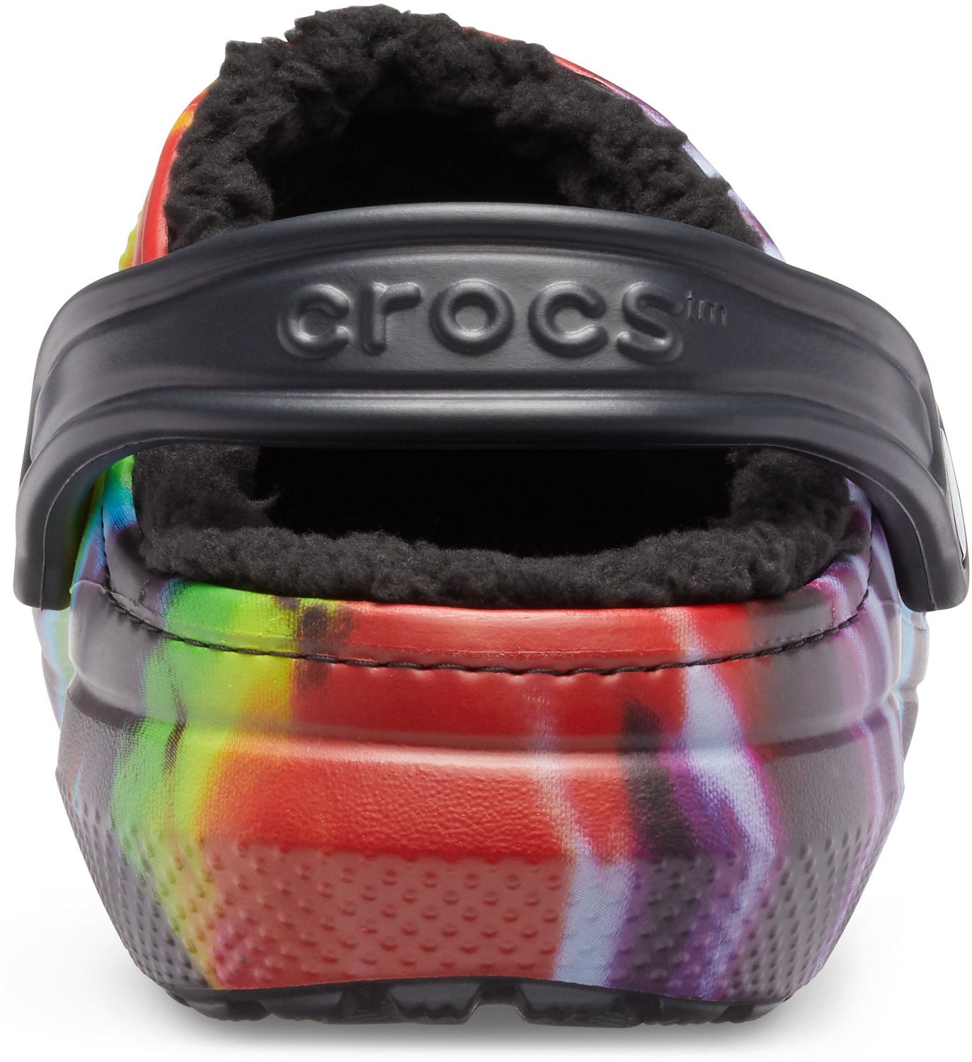 Crocs Adults' Classic Fuzz-Lined Tie-Dye Clogs - view number 3