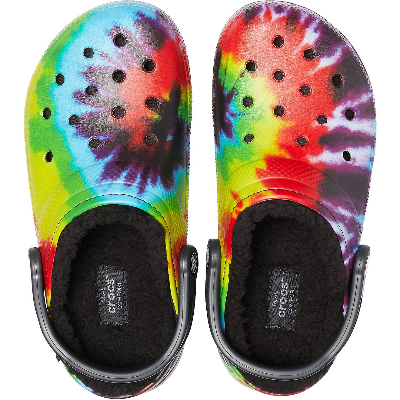 Crocs Adults' Classic Fuzz-Lined Tie-Dye Clogs                                                                                   - view number 4
