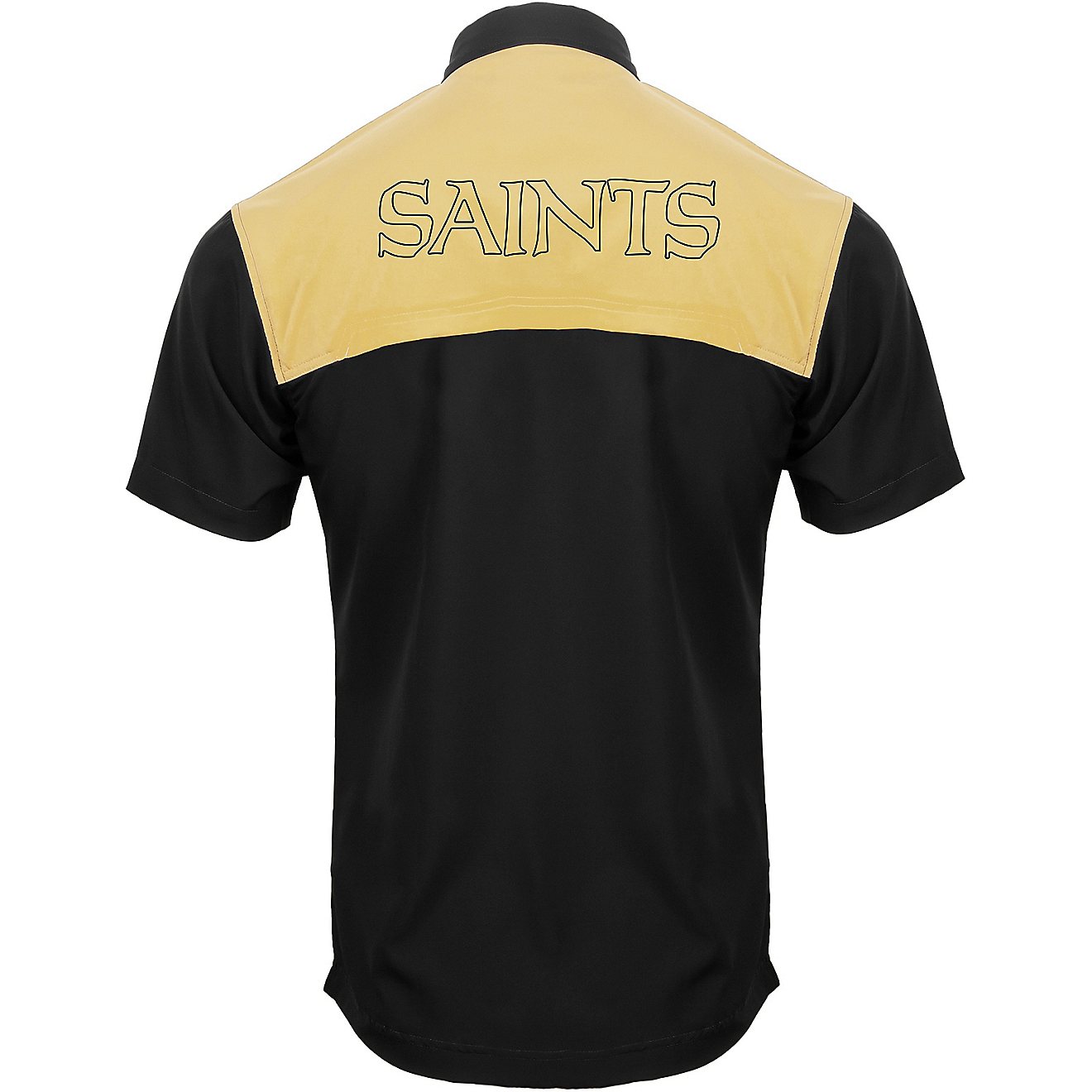 Antigua Men's New Orleans Saints Angler Woven Button-Down T-shirt                                                                - view number 2