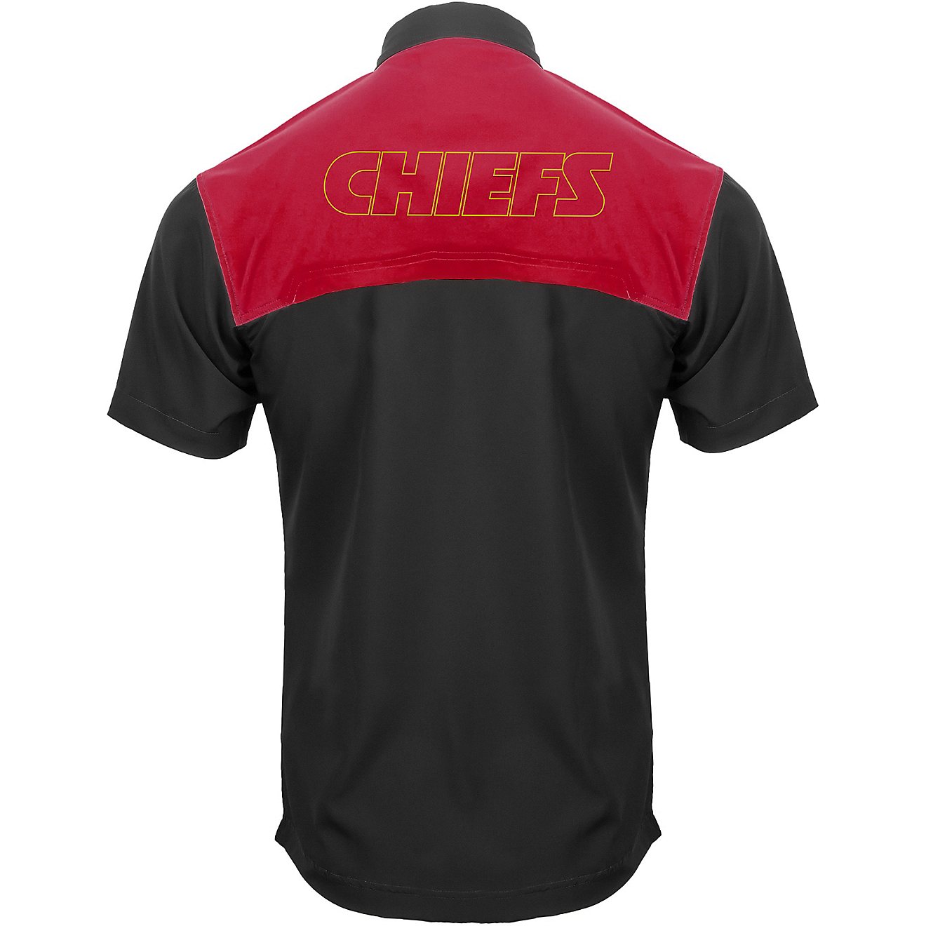 Antigua Men's Kansas City Chiefs Angler Woven Button-Down T-shirt                                                                - view number 2