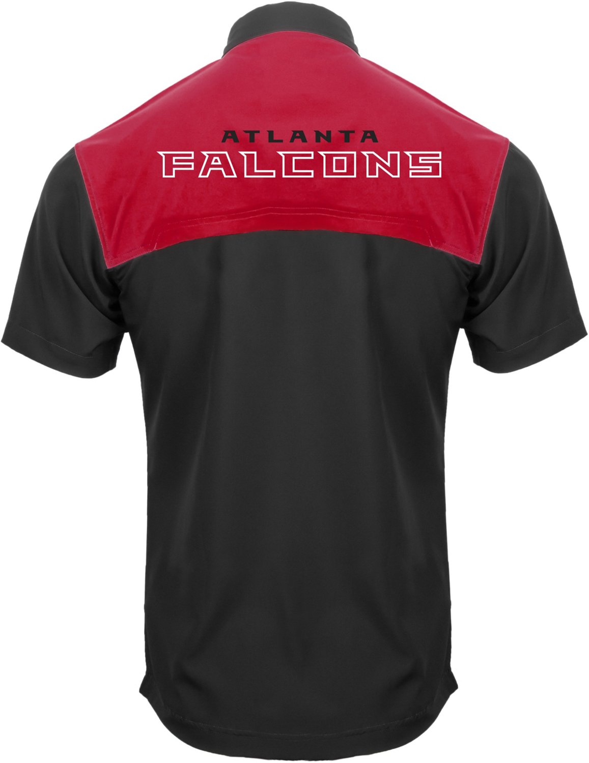 Antigua Men's Atlanta Falcons Angler Woven Button-Down T-shirt - view number 2