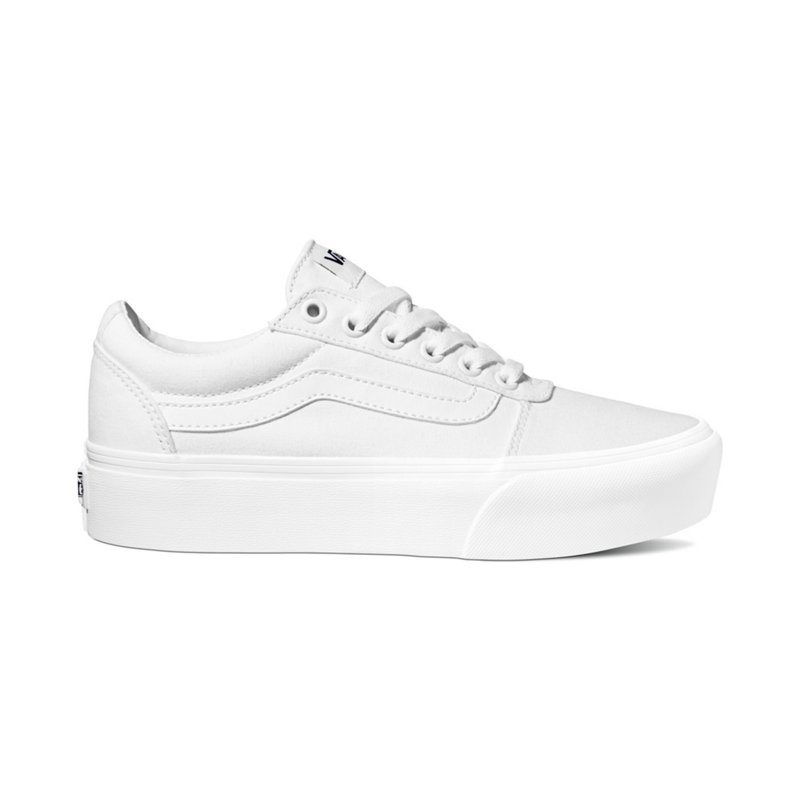 Vans Women's Ward Platform Shoes White/White, 8 - Women's Athletic Lifestyle at Academy Sports product image
