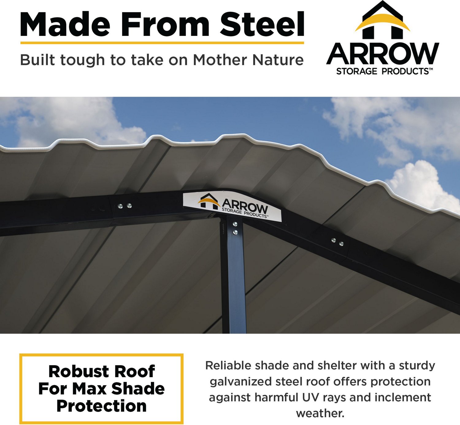 Steel Carport 10 x 15 x 7 ft. - view number 6