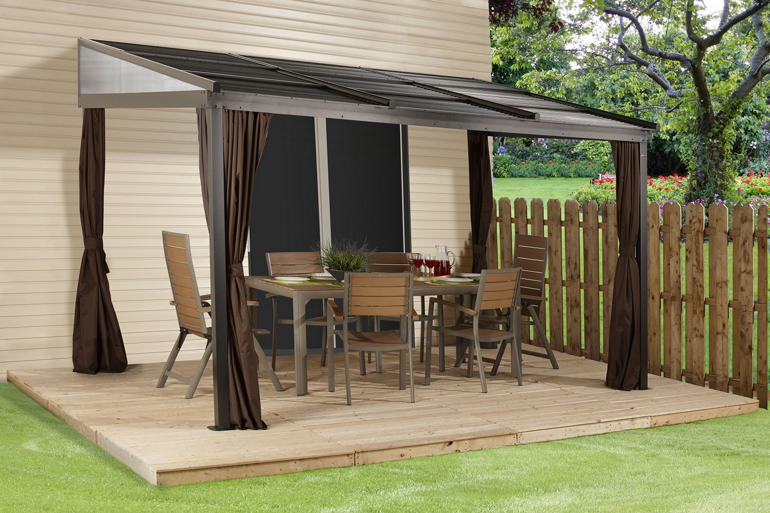 ShelterLogic Francfort Wall-Mounted Hardtop 10 ft x 12 ft Gazebo - view number 2