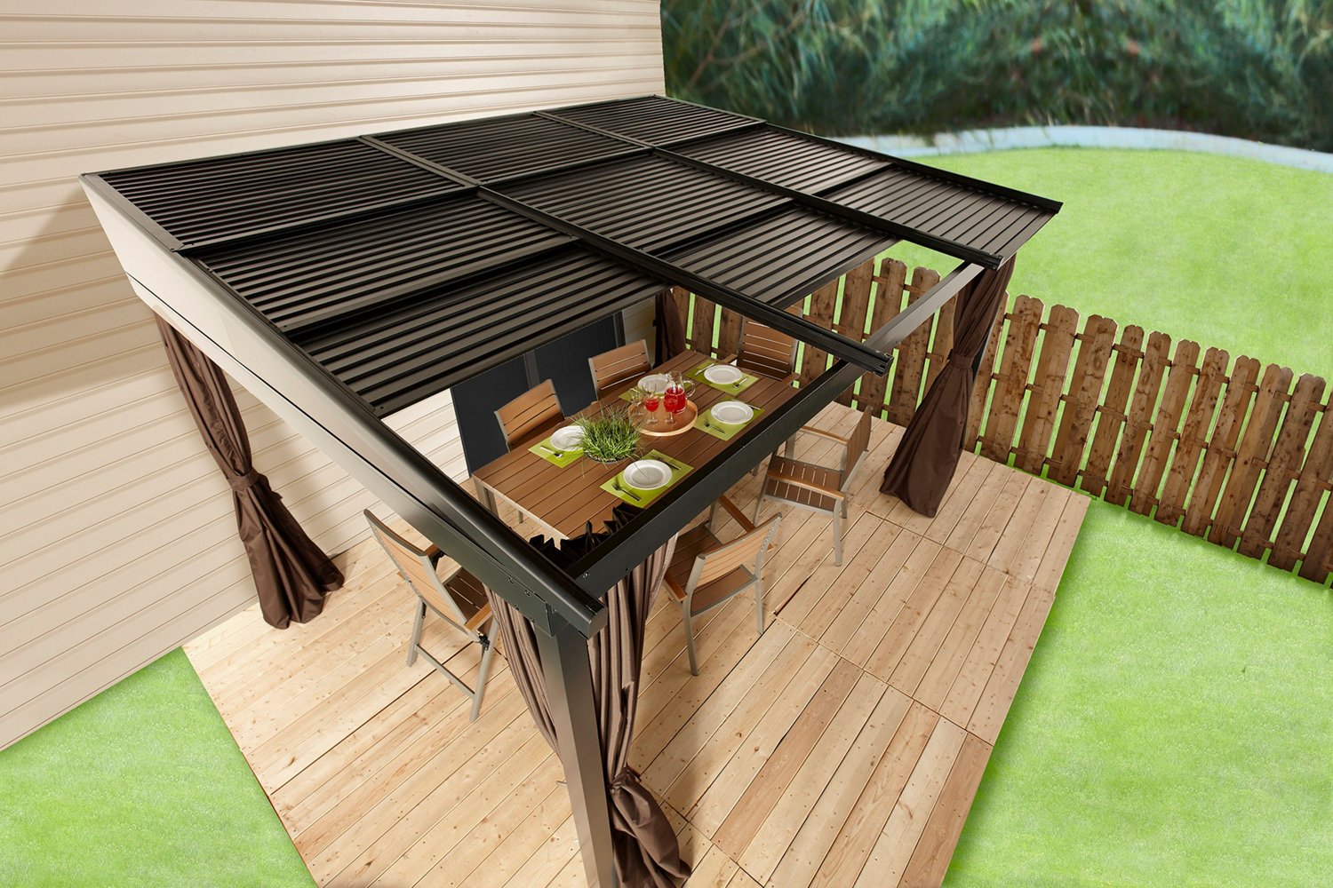 ShelterLogic Francfort Wall-Mounted Hardtop 10 ft x 12 ft Gazebo - view number 3