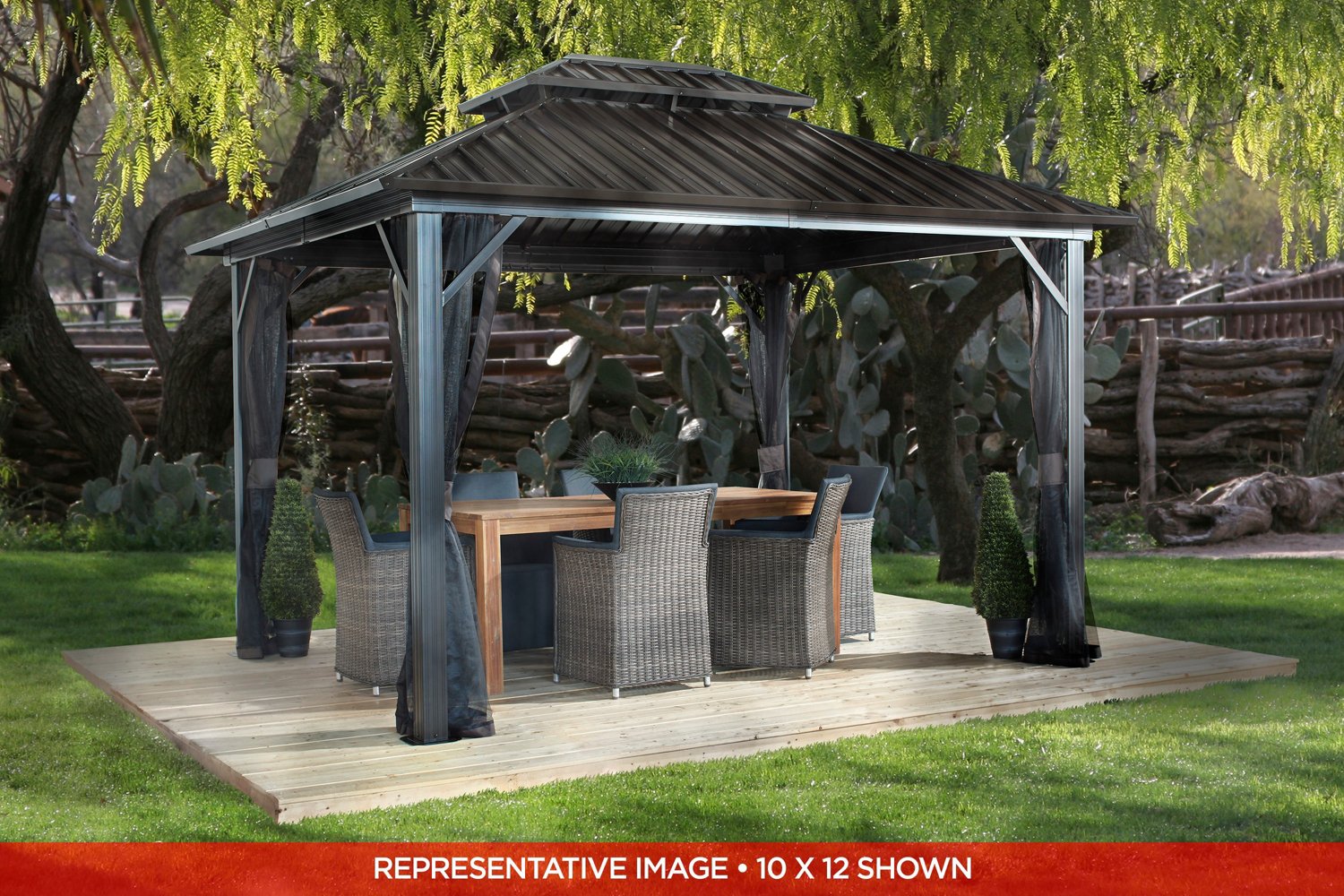 Genova II Double Roof Gazebo 12 x 12 ft - view number 2