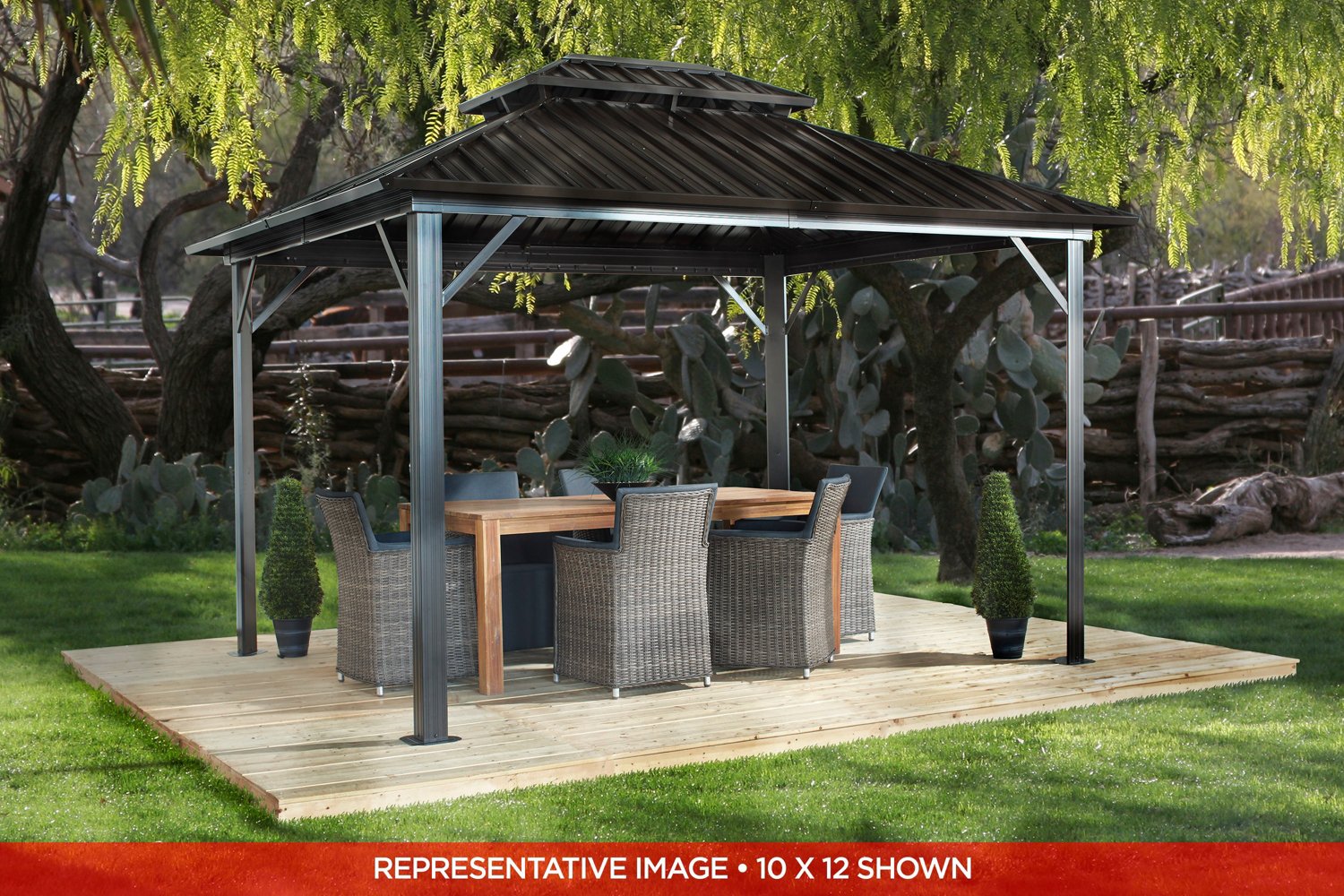 Genova II Double Roof Gazebo 12 x 12 ft - view number 3