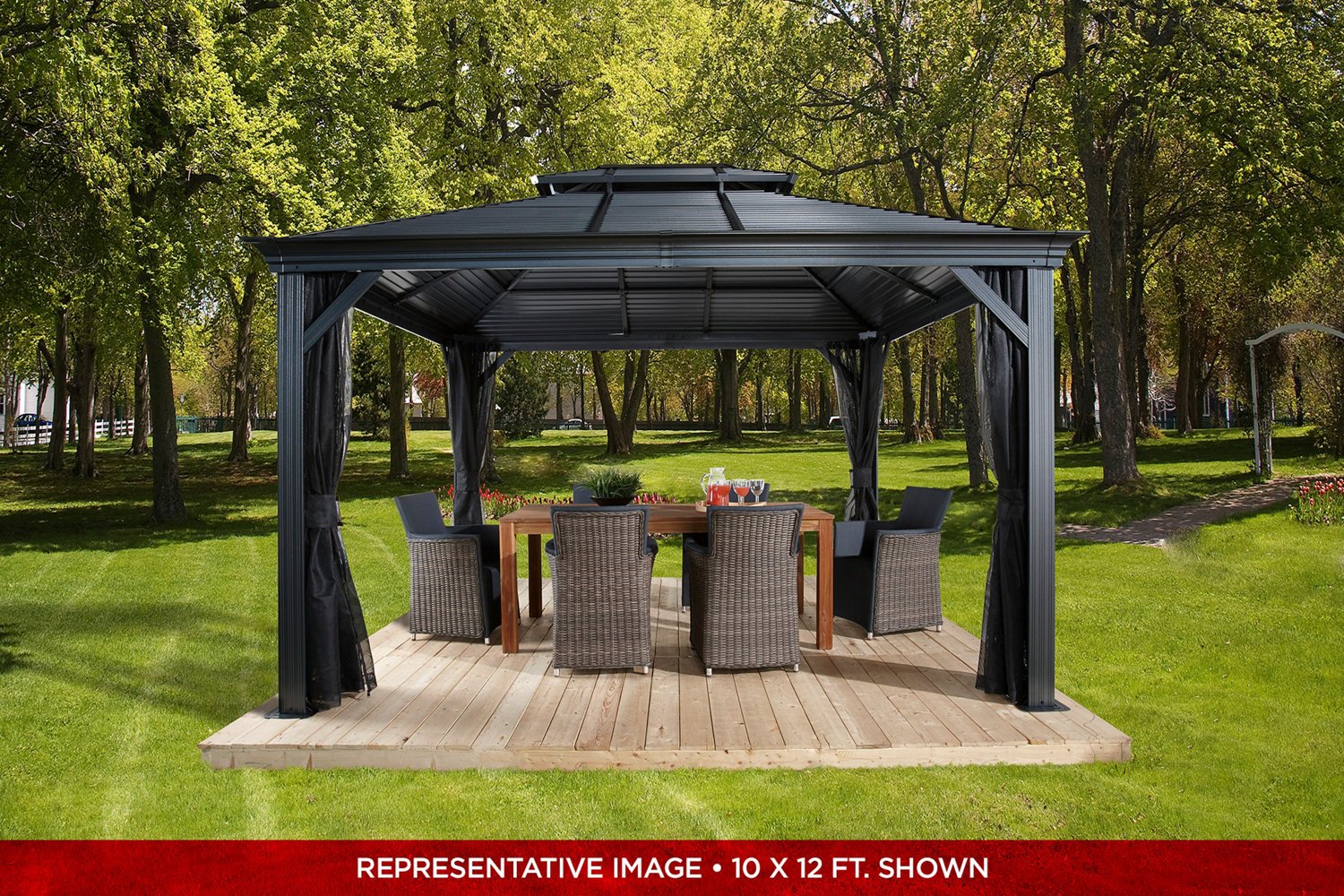 Mykonos II Double Roof Gazebo 10 x 14 ft - view number 2