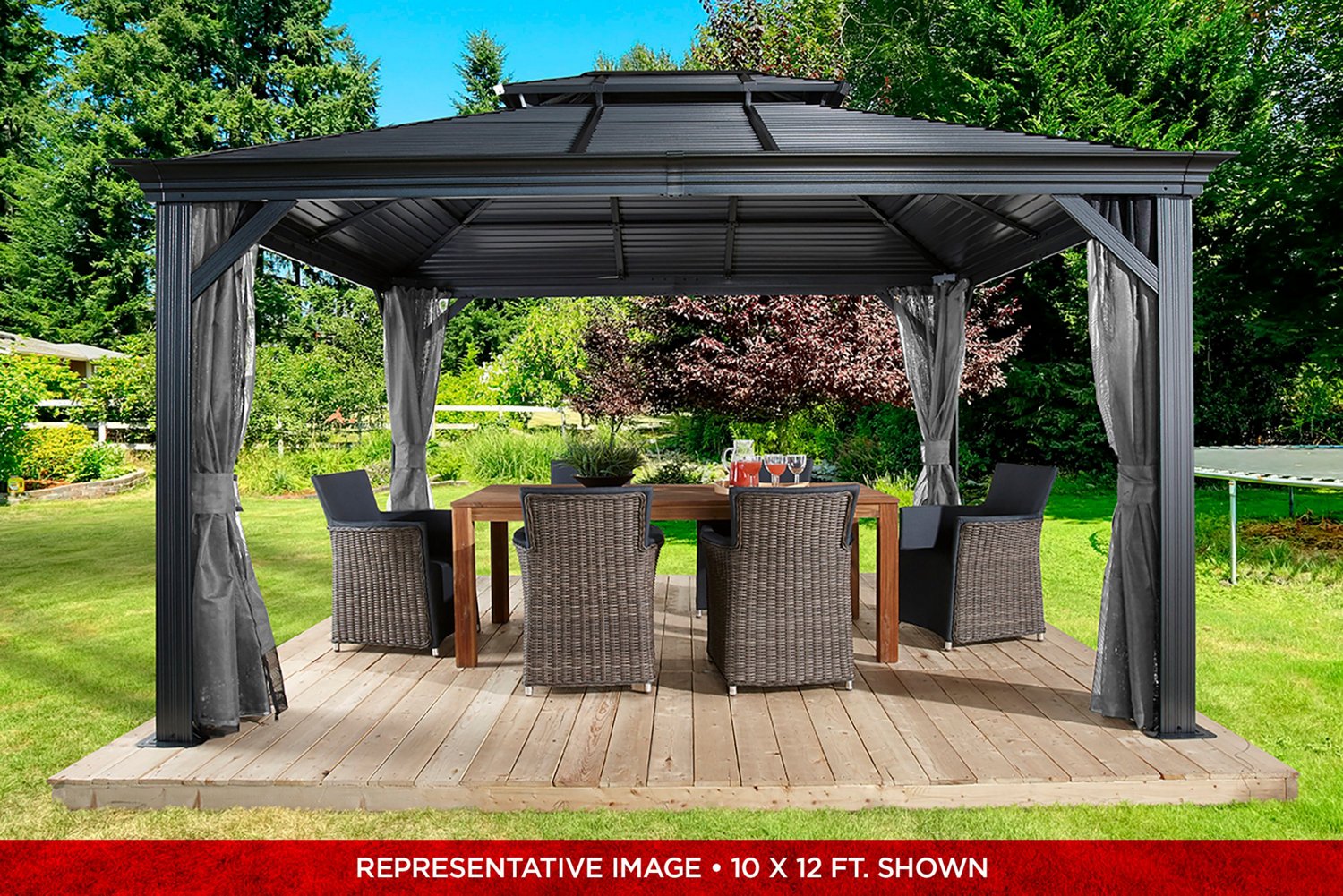 Mykonos II Double Roof Gazebo 10 x 14 ft - view number 3