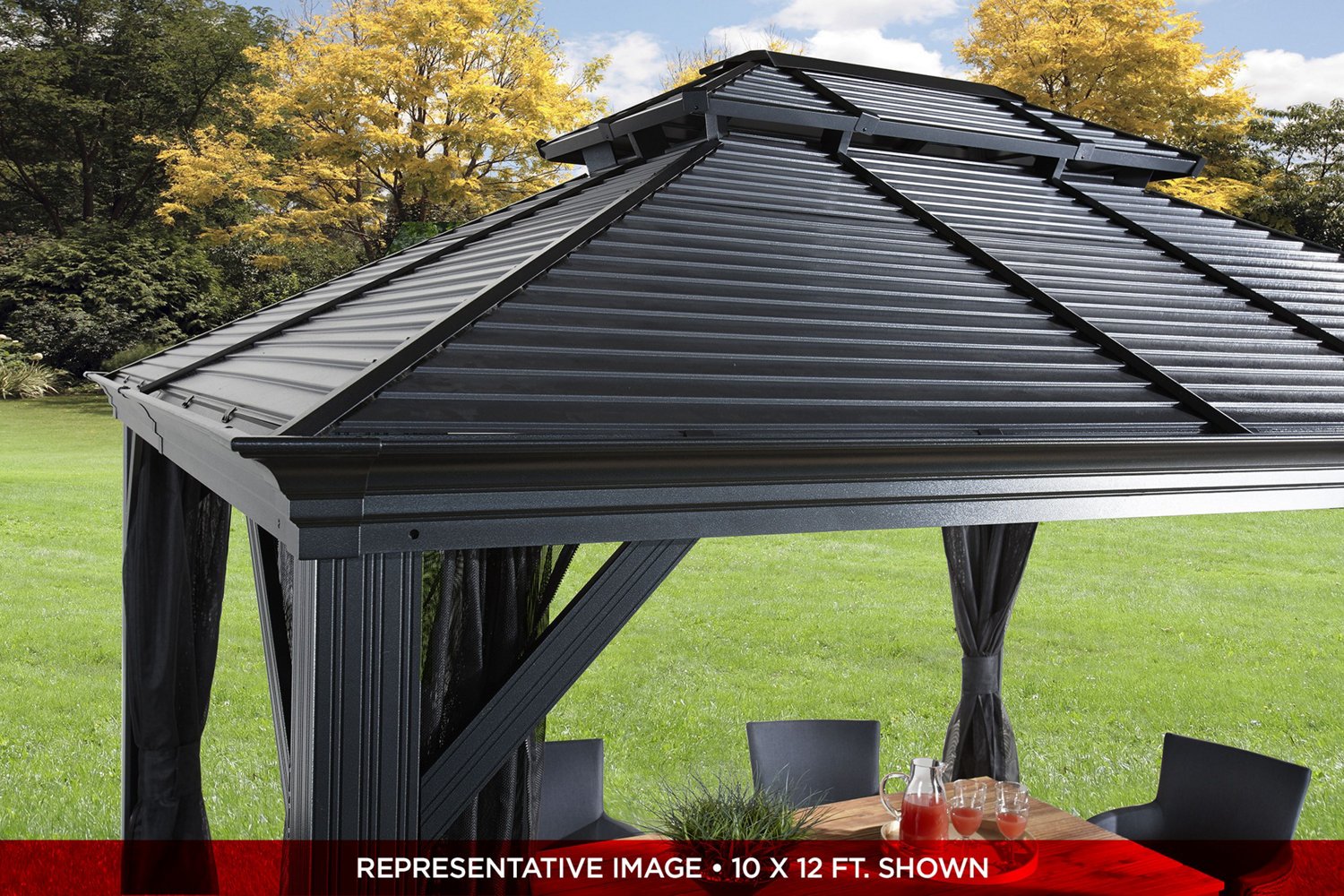 Mykonos II Double Roof Gazebo 10 x 14 ft - view number 5
