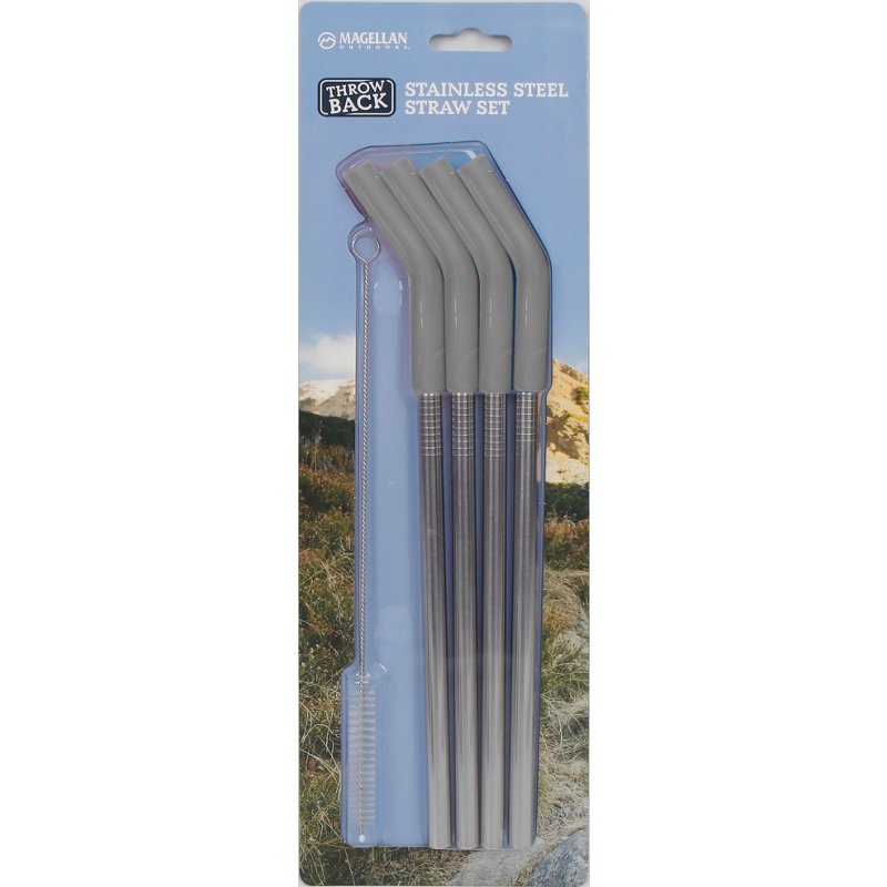 Magellan Outdoors Reusable Straw Set Gray - Thermos/Cups &koozies at Academy Sports