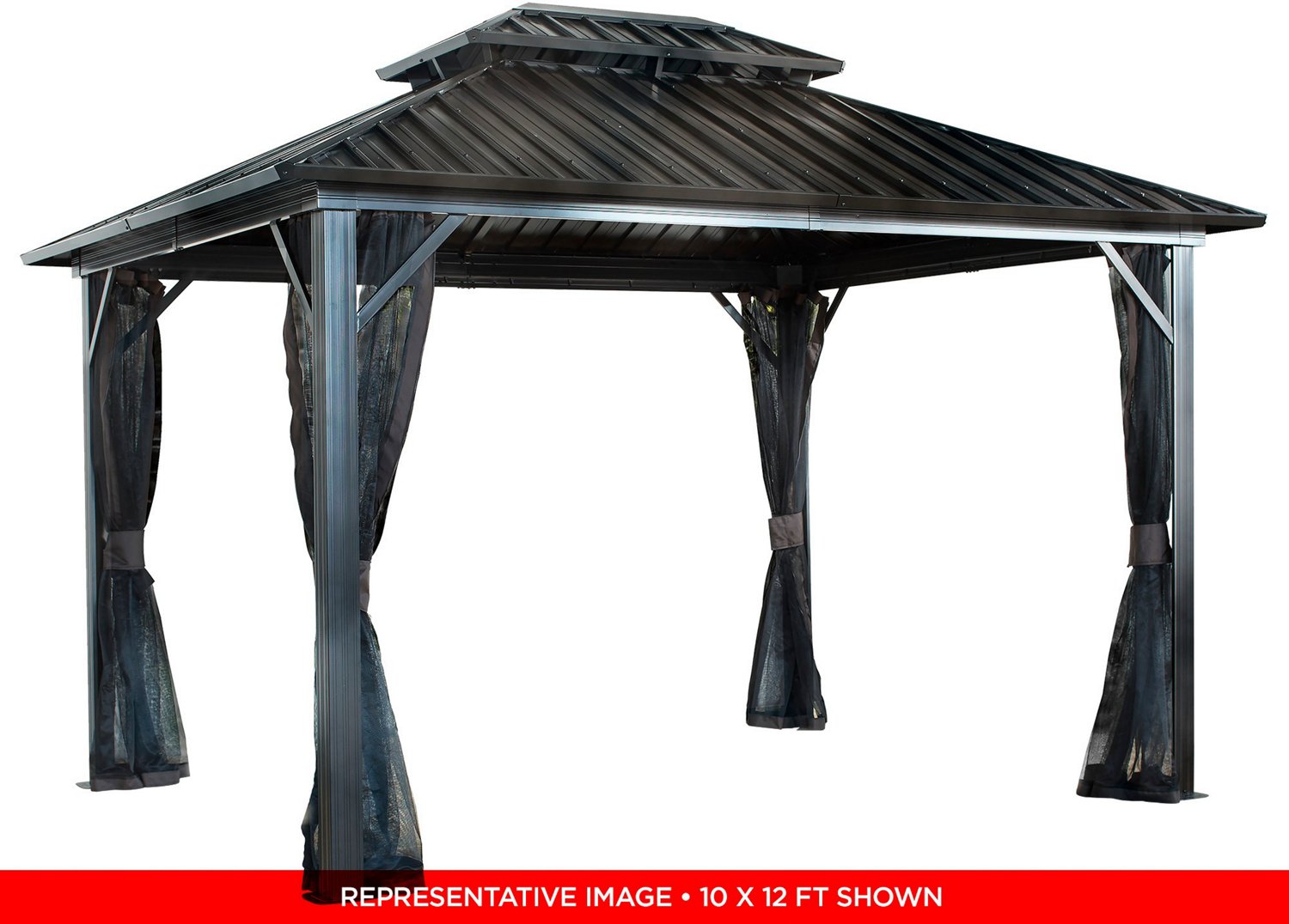 Genova II Double Roof Gazebo 12 x 16 ft                                                                                          - view number 2 image