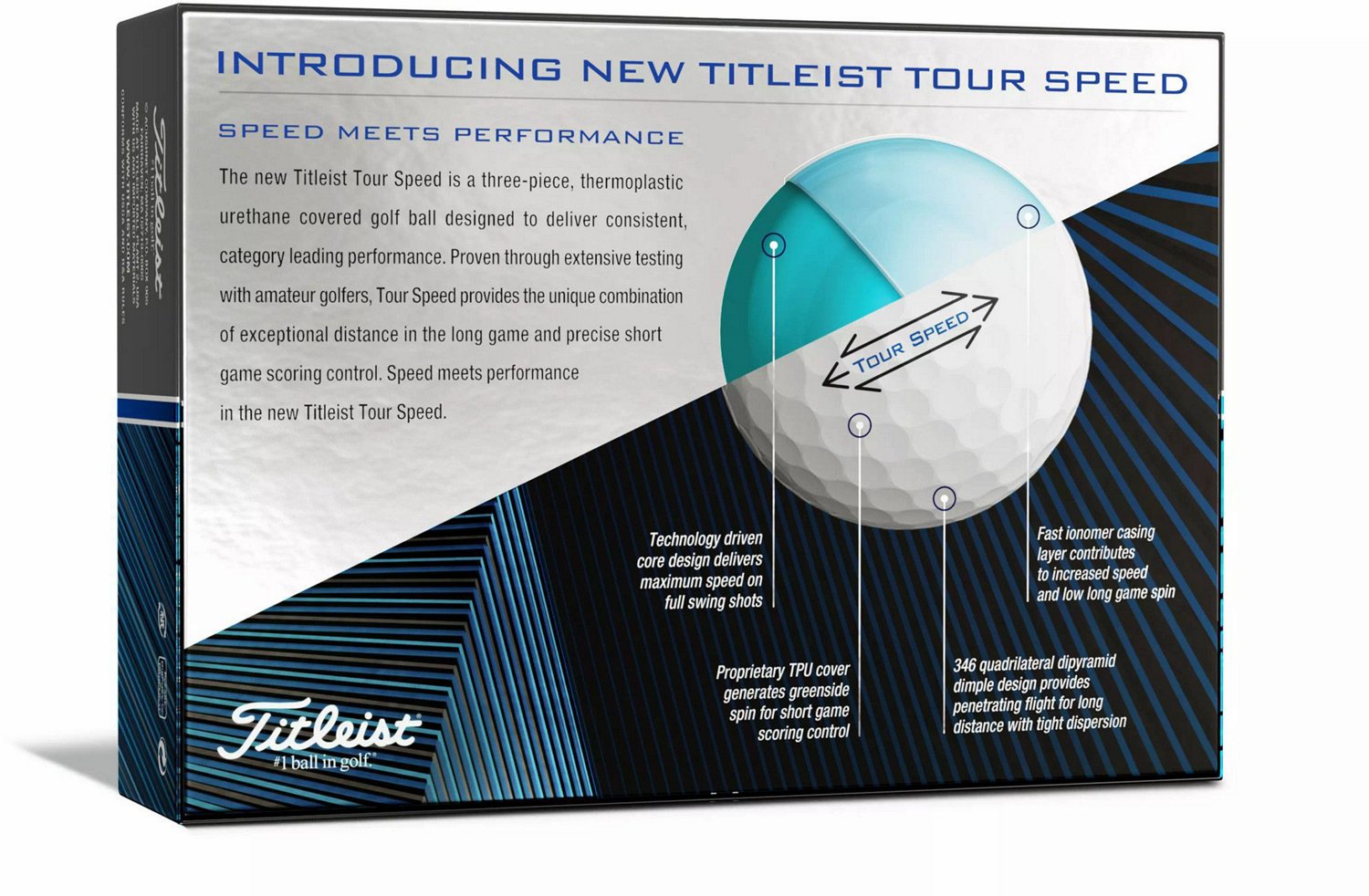 Titleist Tour Speed Golf Balls 12Pack Free Shipping at Academy
