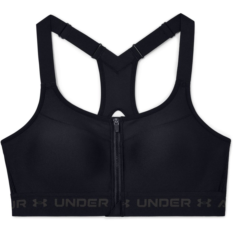 Under Armour Women's Crossback High Support Sports Bra Black/Black/Gray, 38B - Women's Workout Bras at Academy Sports