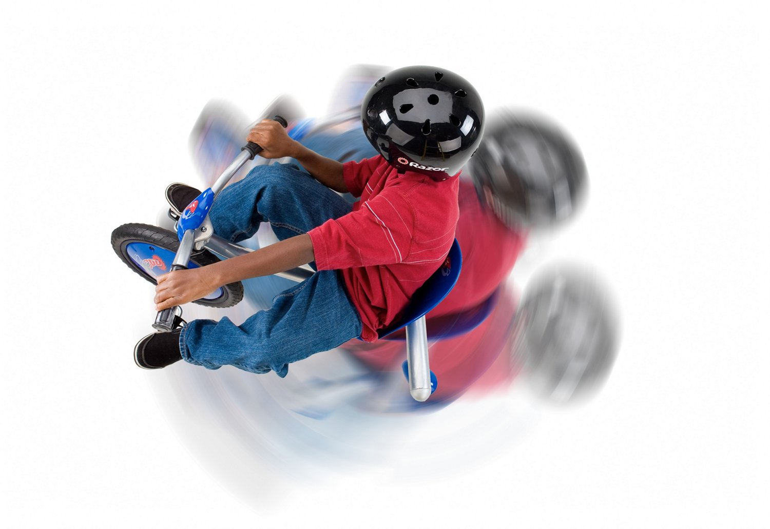 razor riprider 360 drifting trike blue