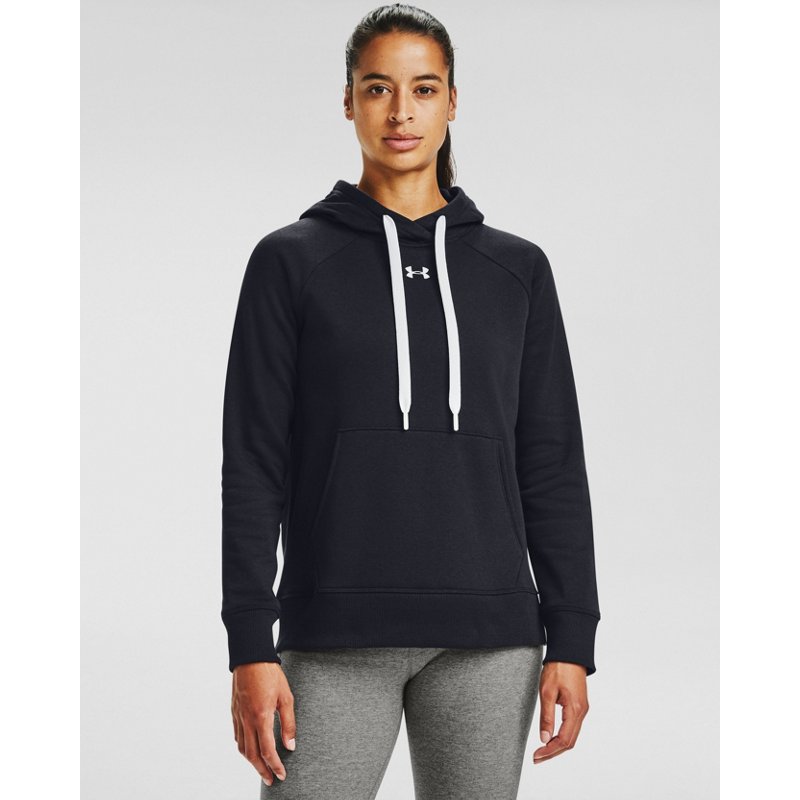 Under Armour Women's Rival Fleece HB Hoodie Black, Medium - Women's Athletic Fleece at Academy Sports product image