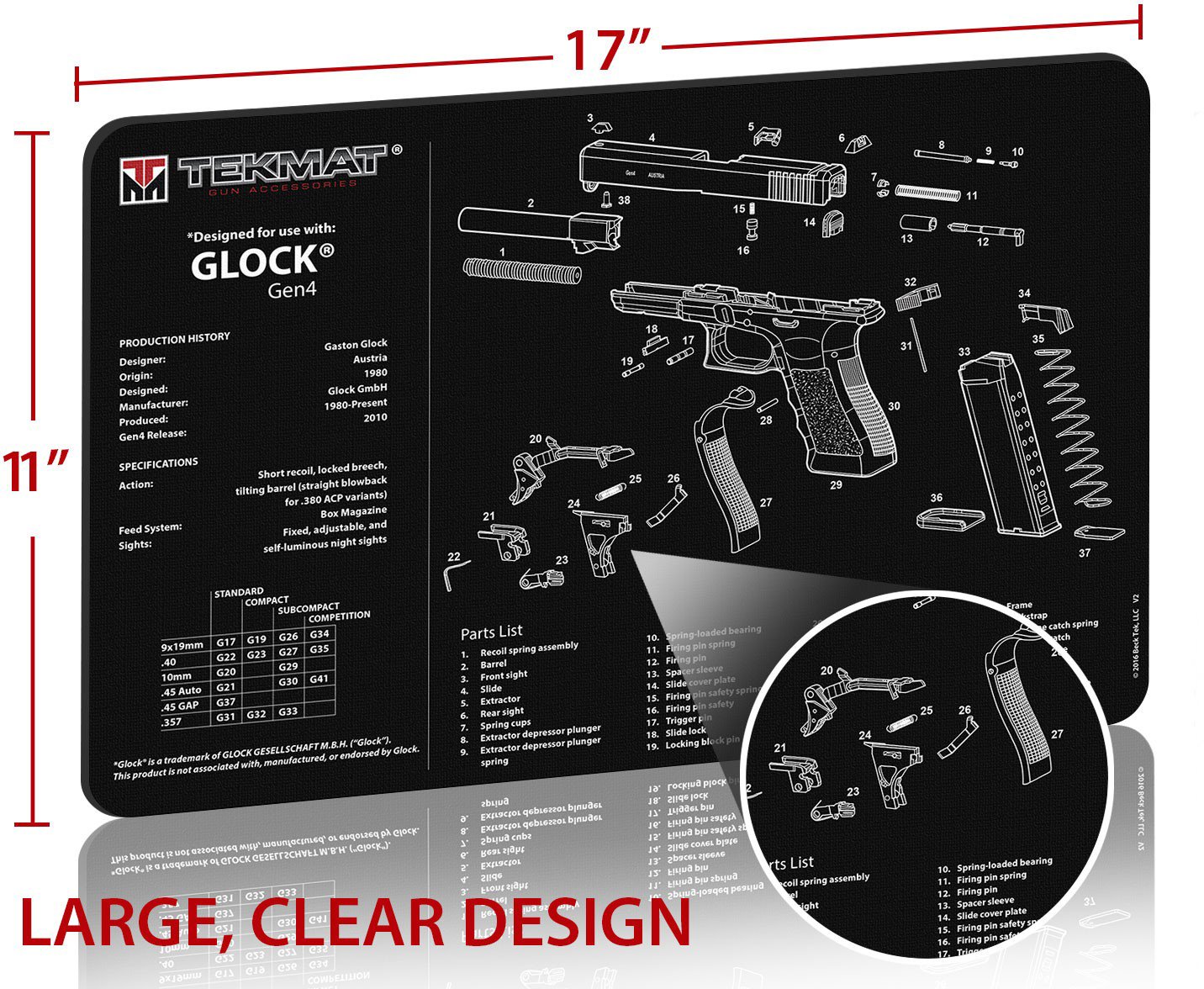 TekMat GLOCK Gen 4 Gun Cleaning Mat                                                                                              - view number 2