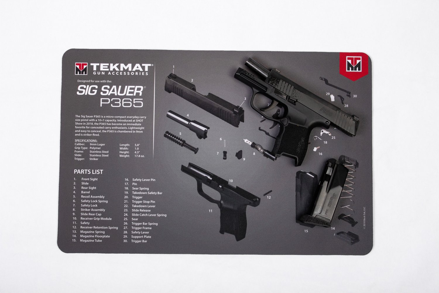 TekMat SIG SAUER P365 Gun Cleaning Mat                                                                                           - view number 4