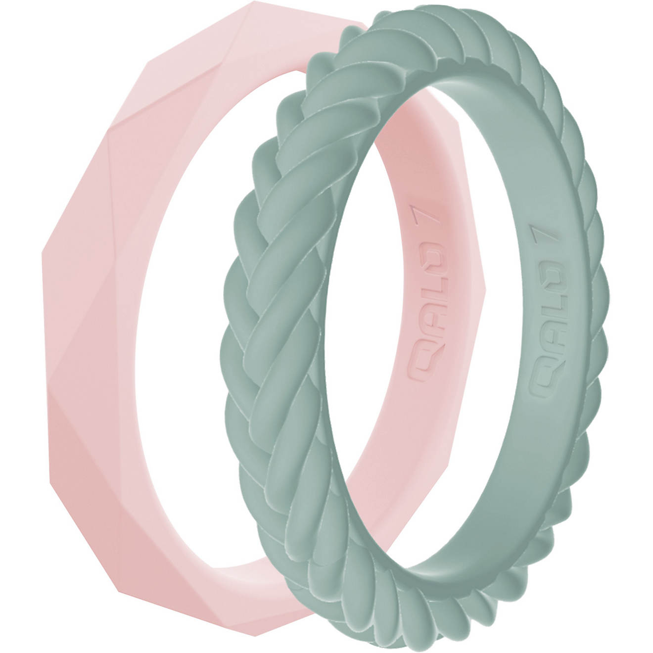 QALO Women's Stackable Silicone Wedding Ring Set                                                                                 - view number 1