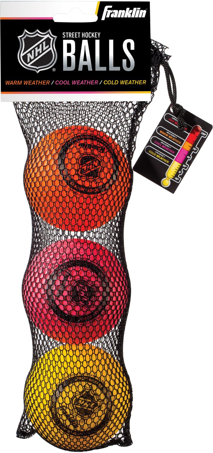 Franklin NHL Multi Density Street Hockey Balls 3Pack Academy