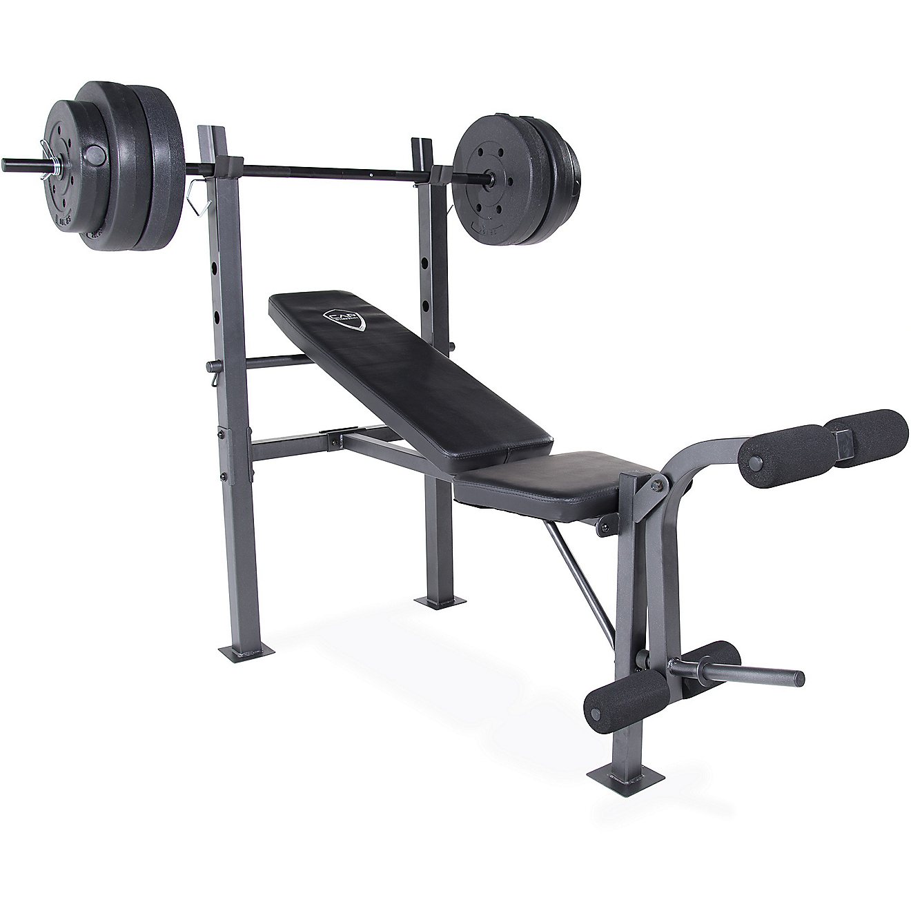 CAP Barbell Weight Lifting Bench with Preacher and 100 lb Weight Set                                                             - view number 1