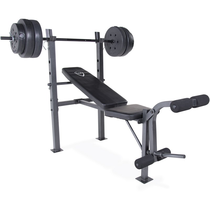 CAP Barbell Weight Lifting Bench with Preacher and 100 lb Weight Set - Weight Benches at Academy Sports