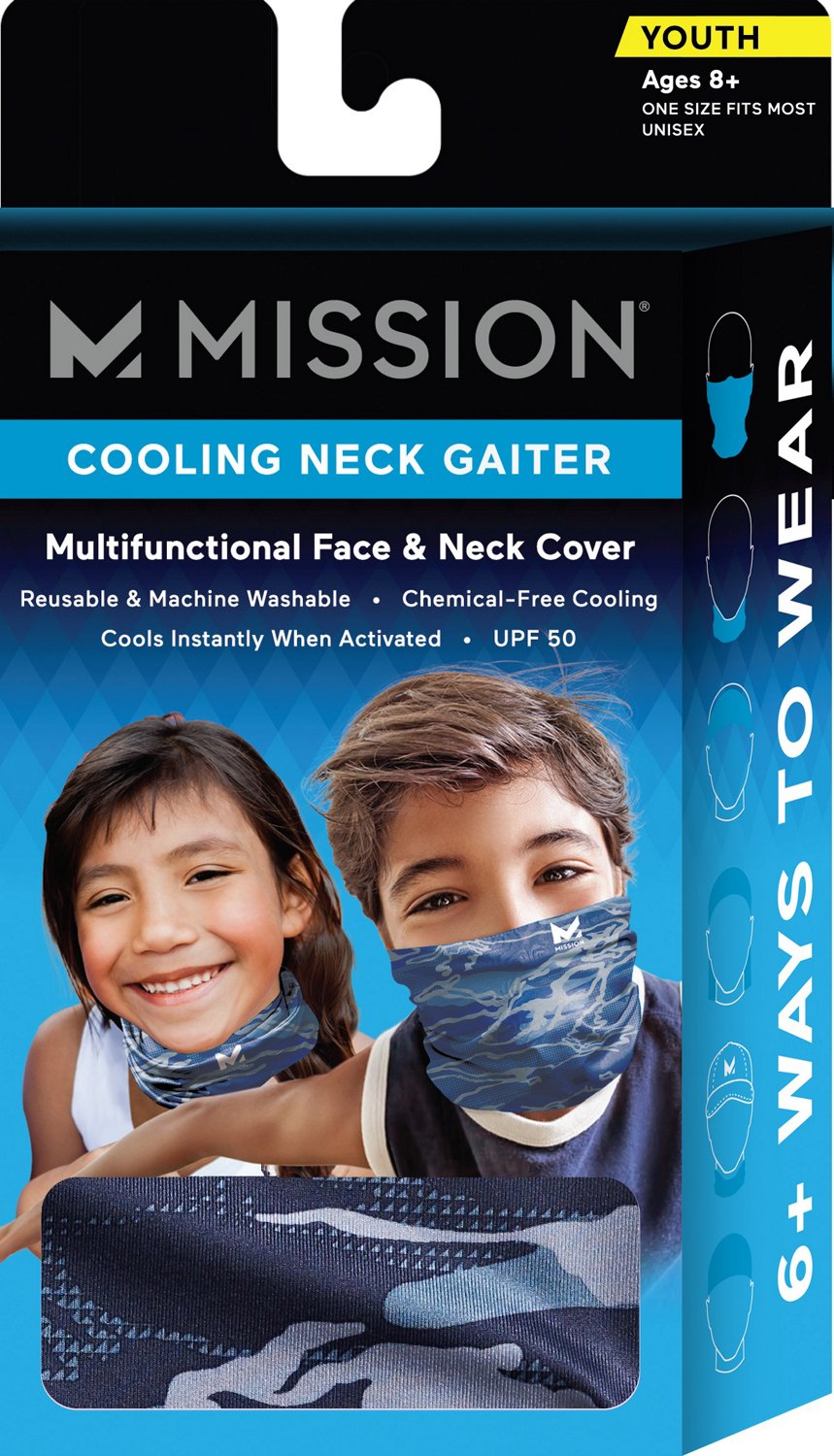 MISSION Kids’ Matrix Camo Bearing Sea Cooling Neck Gaiter Academy